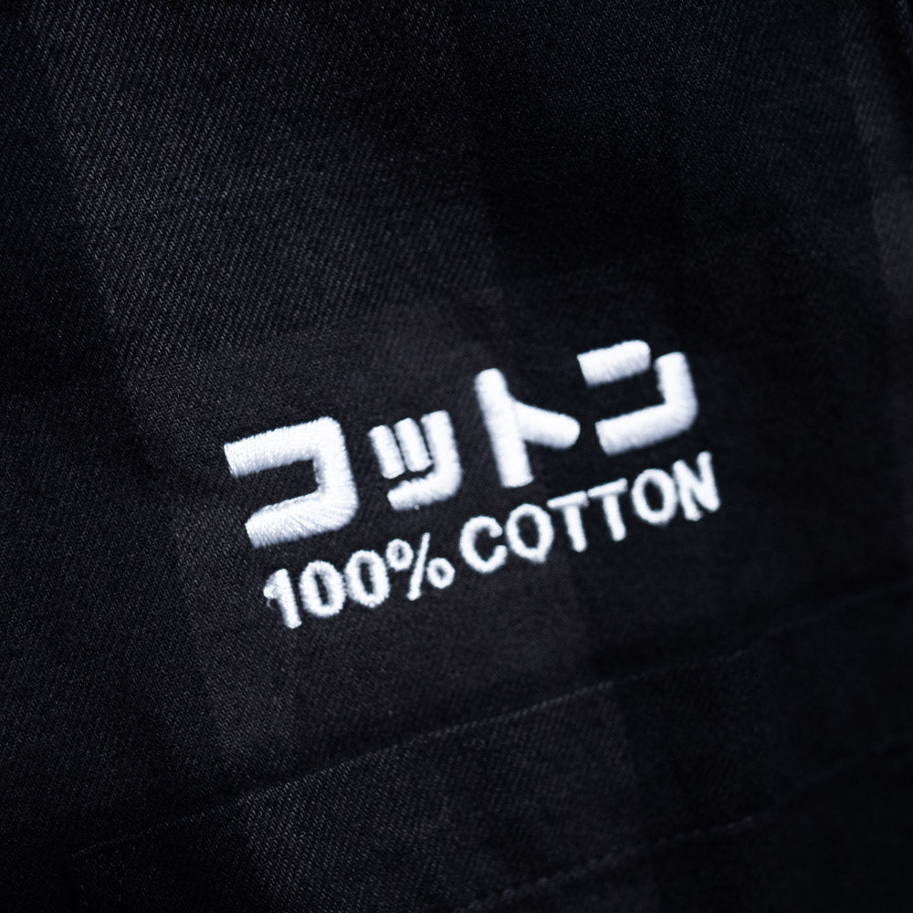 100% cotton ~ basics ~ check shirt ~ coal/black - triple cat deluxe