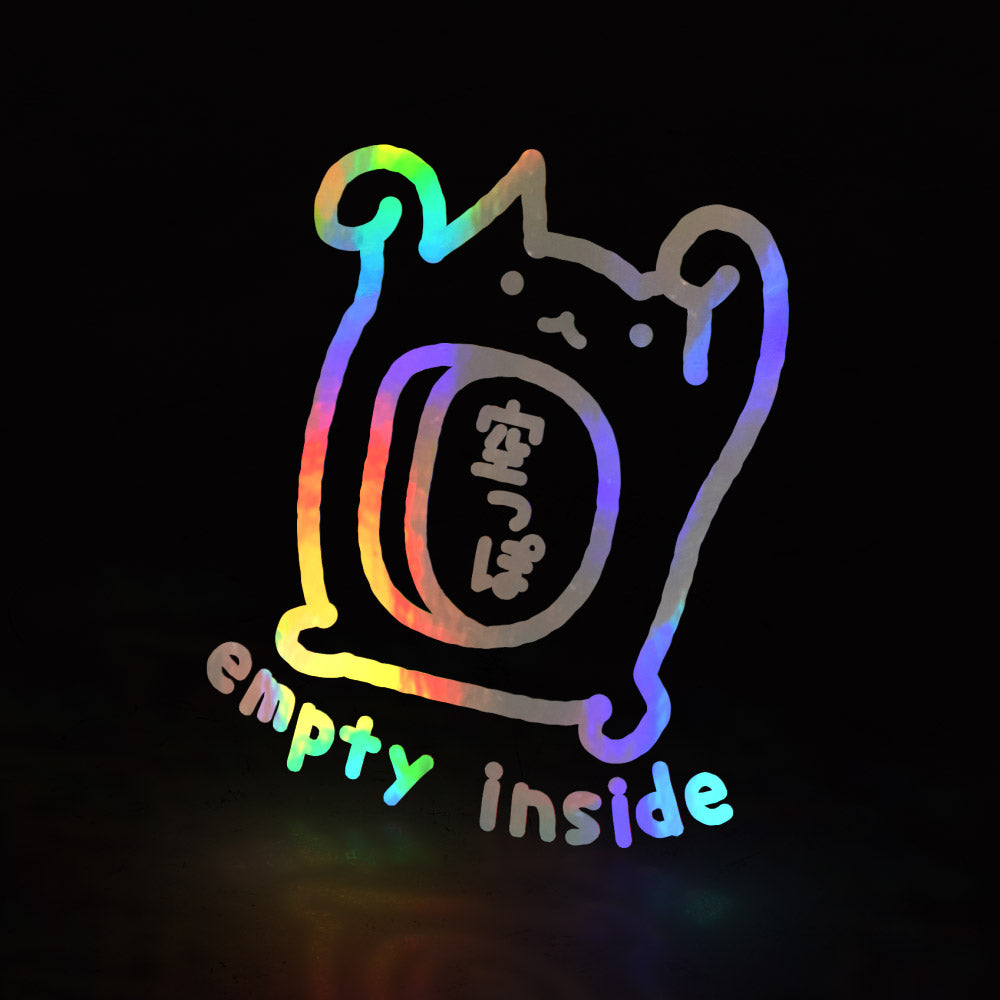 empty inside kitty (decal) - triple cat deluxe