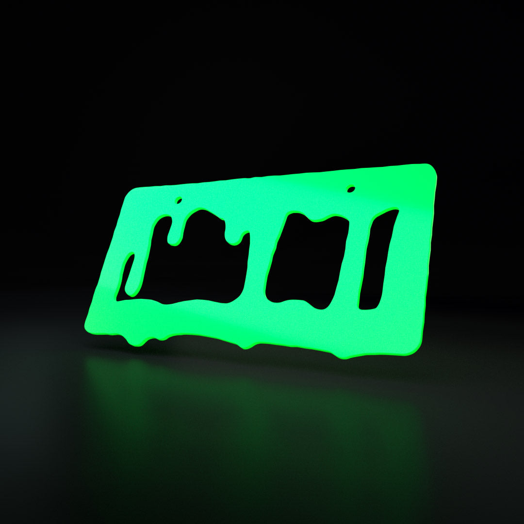 GLOW DRIP 💧 ~ vanity license plate frame - triple cat deluxe