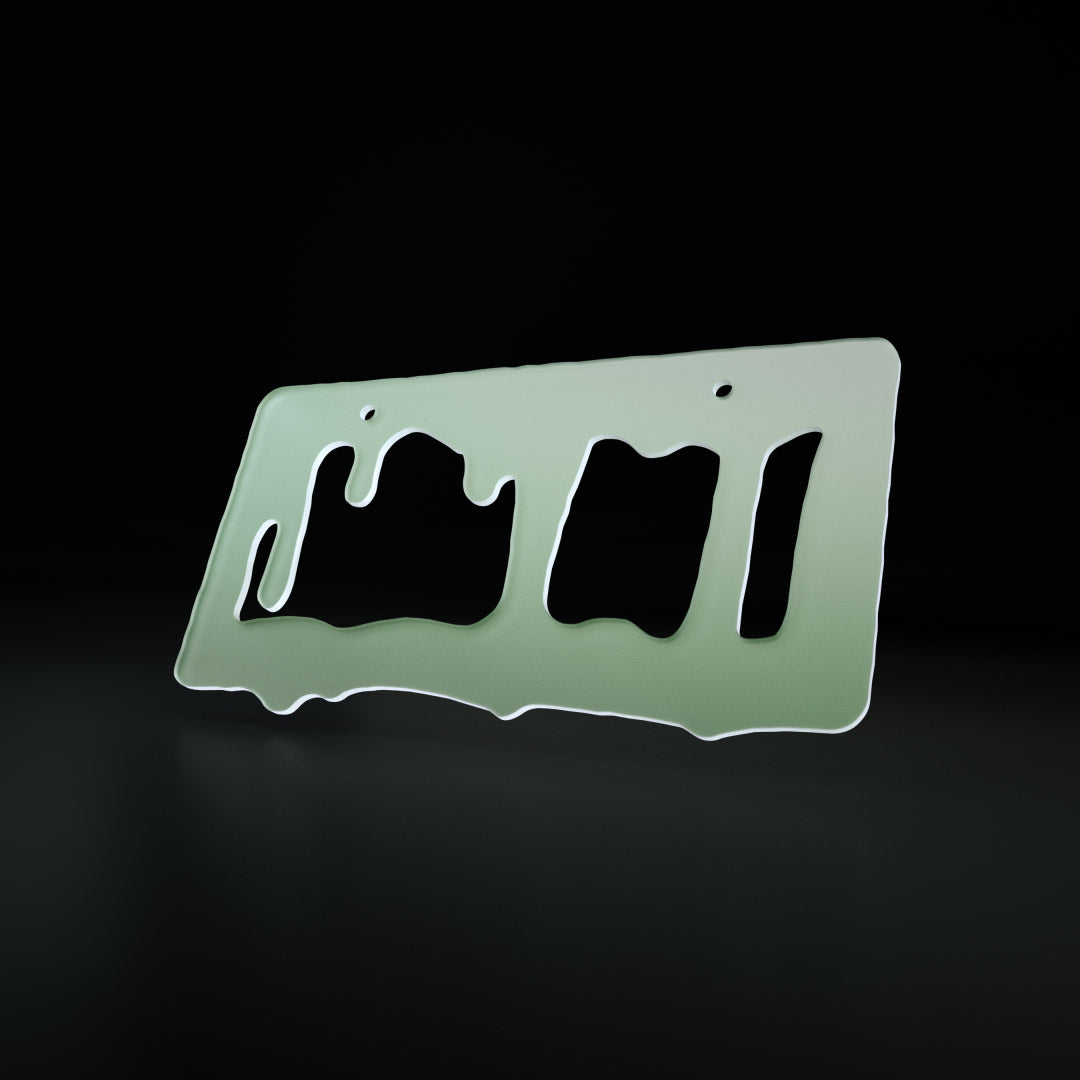 GLOW DRIP 💧 ~ vanity license plate frame - triple cat deluxe
