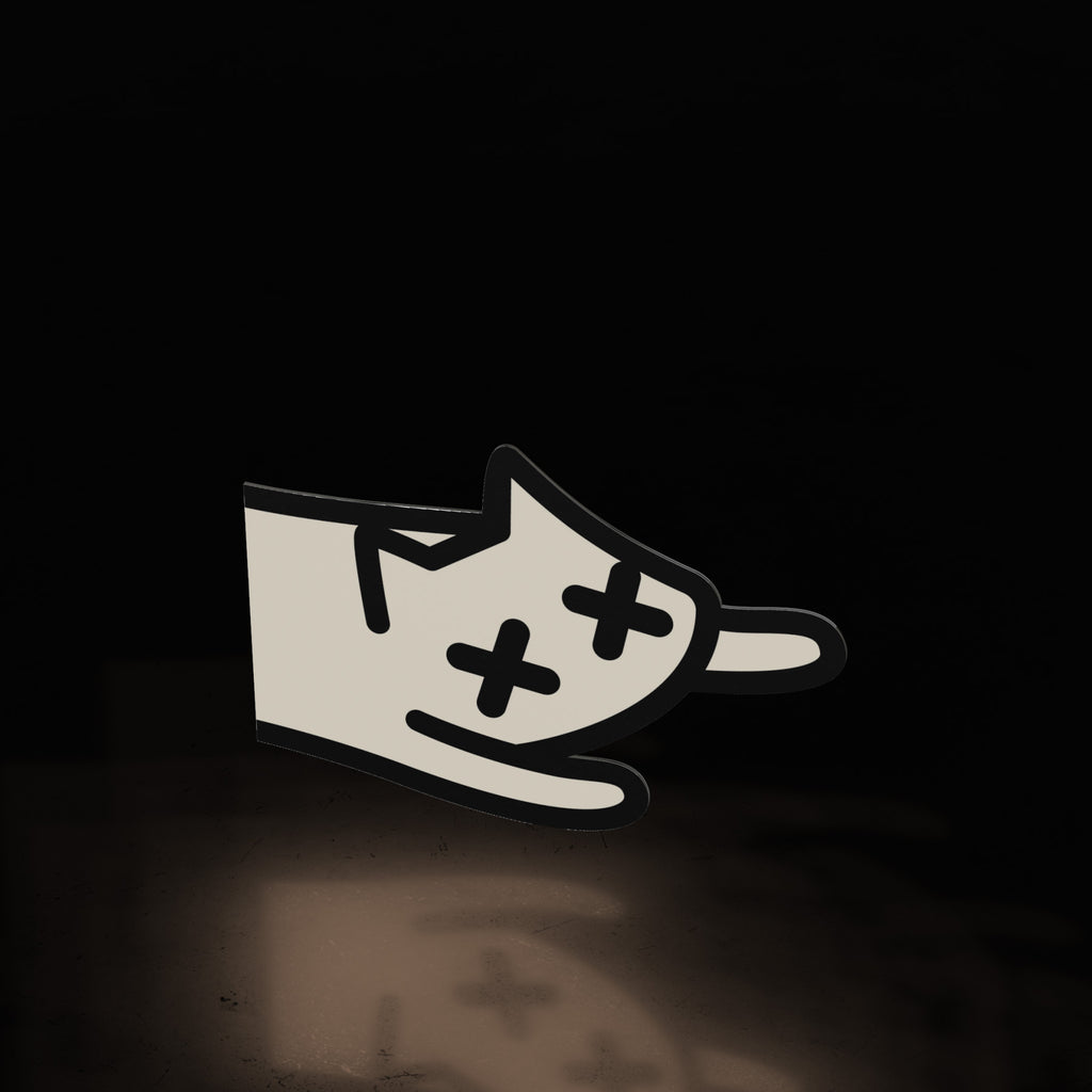 dead cat peek (sticker) - triple cat deluxe