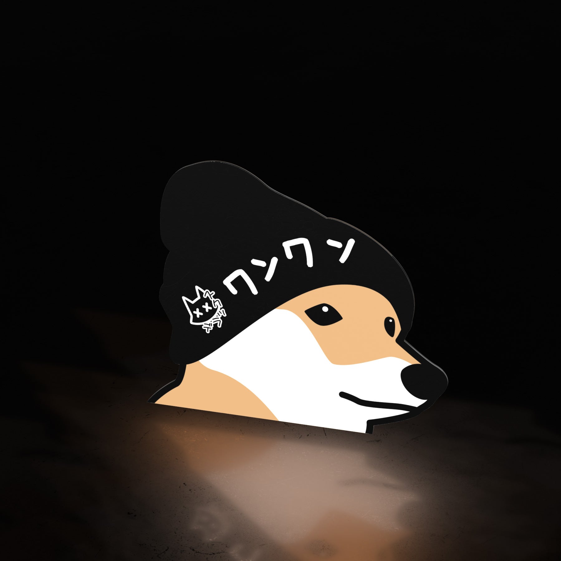 cool boy shiba (sticker) - triple cat deluxe