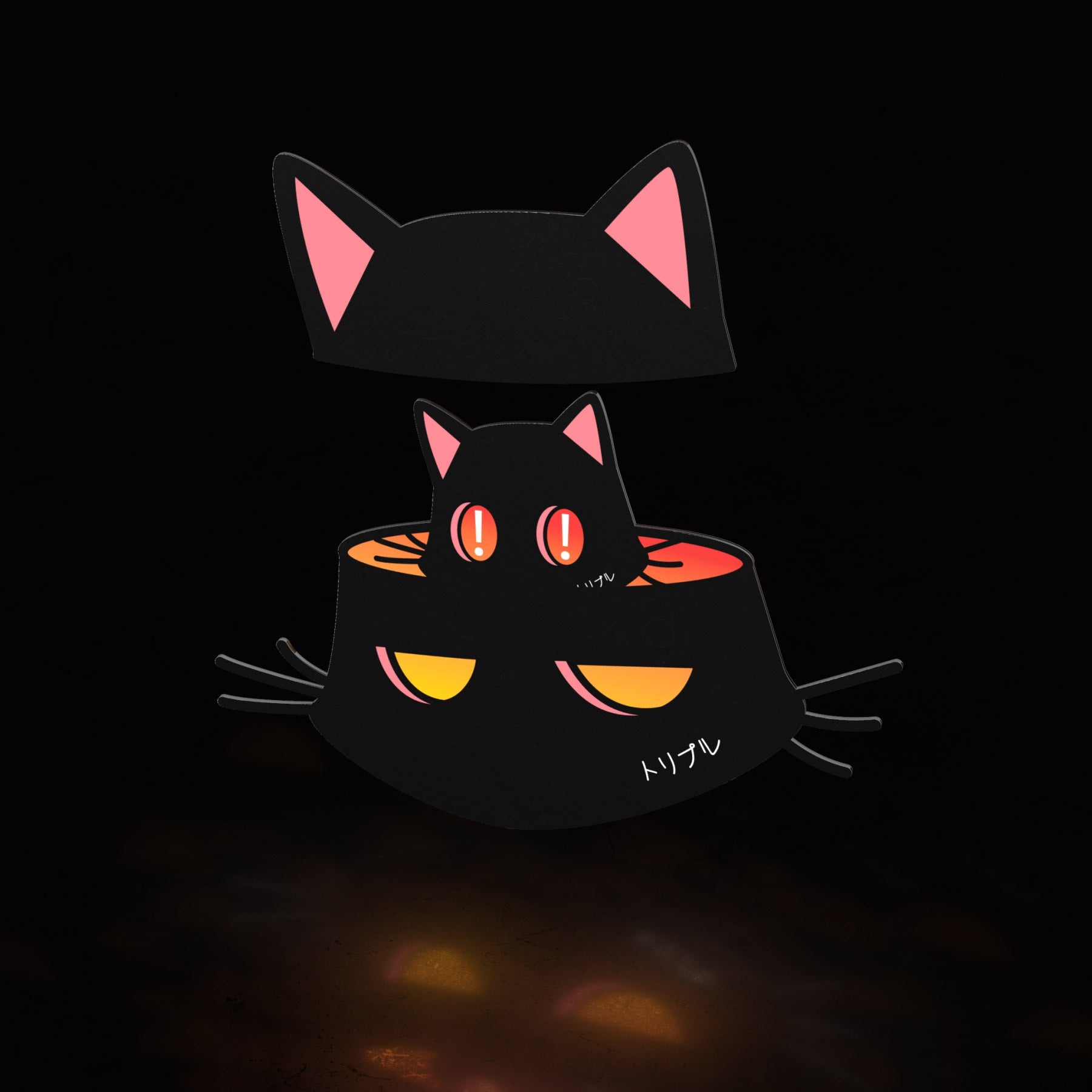 cat brain (sticker) - triple cat deluxe