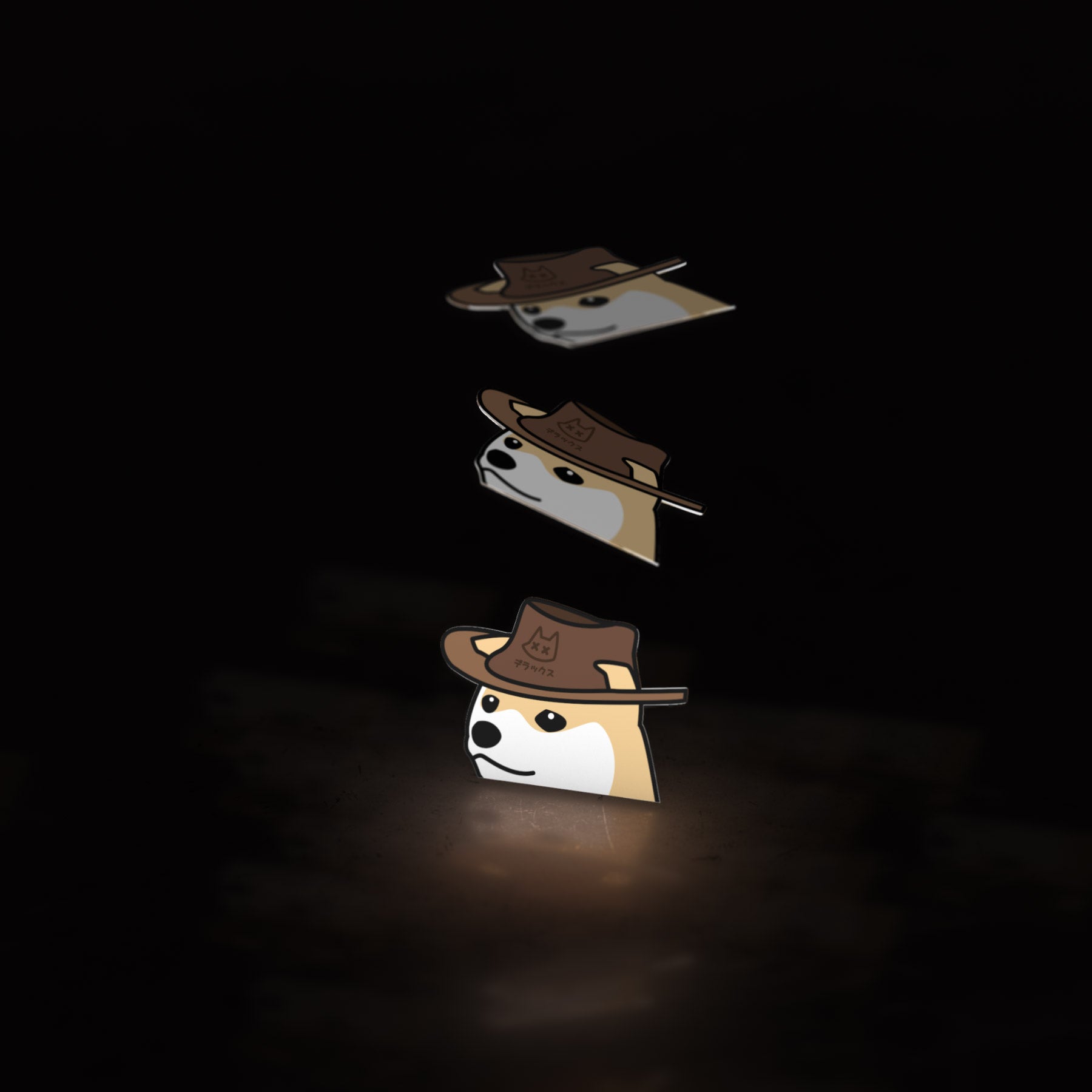 cowboy shiba minis (3pk stickers) - triple cat deluxe