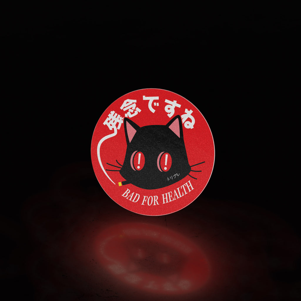no eyes neko bfh (sticker) - triple cat deluxe