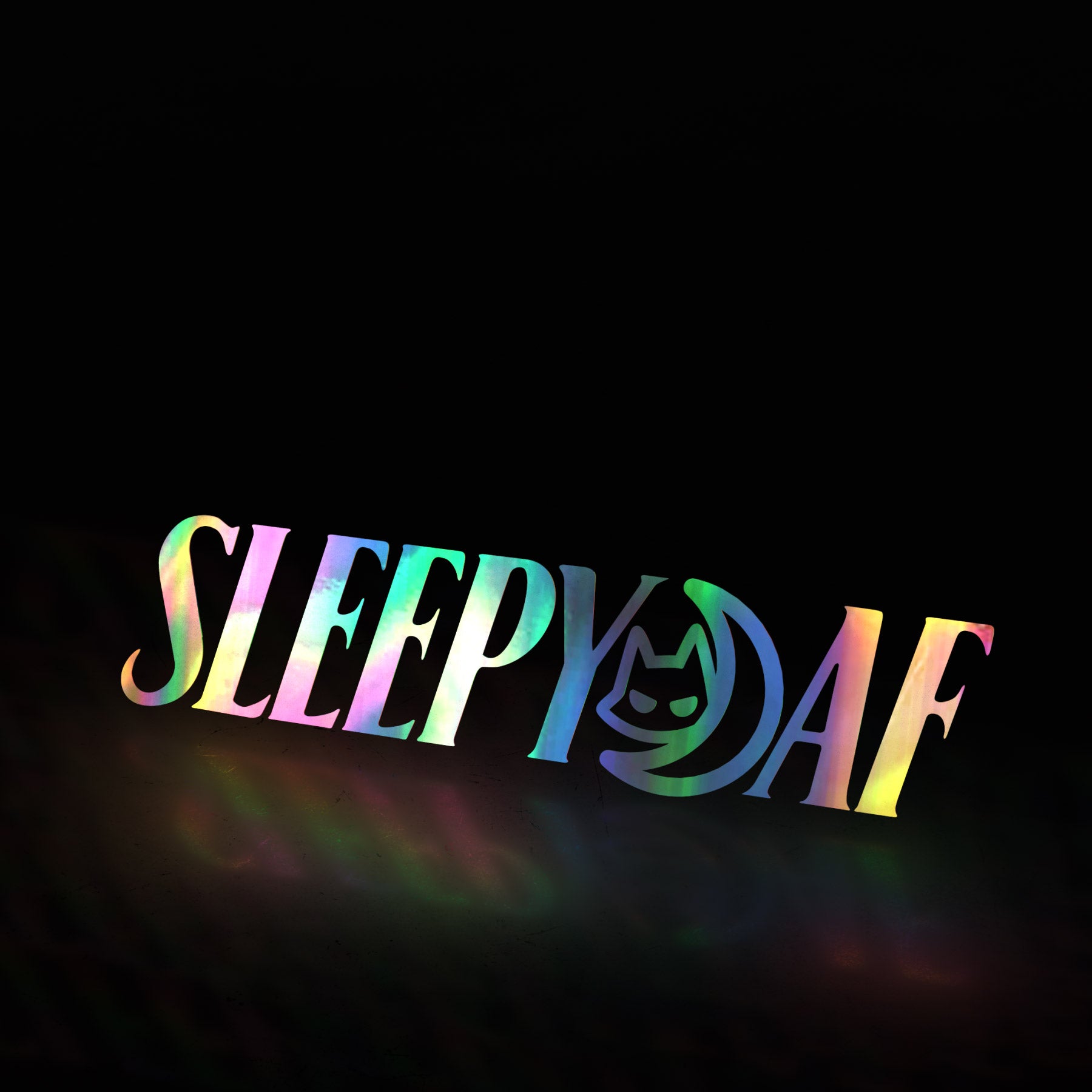 (invisible) sleepy af (decal) - triple cat deluxe
