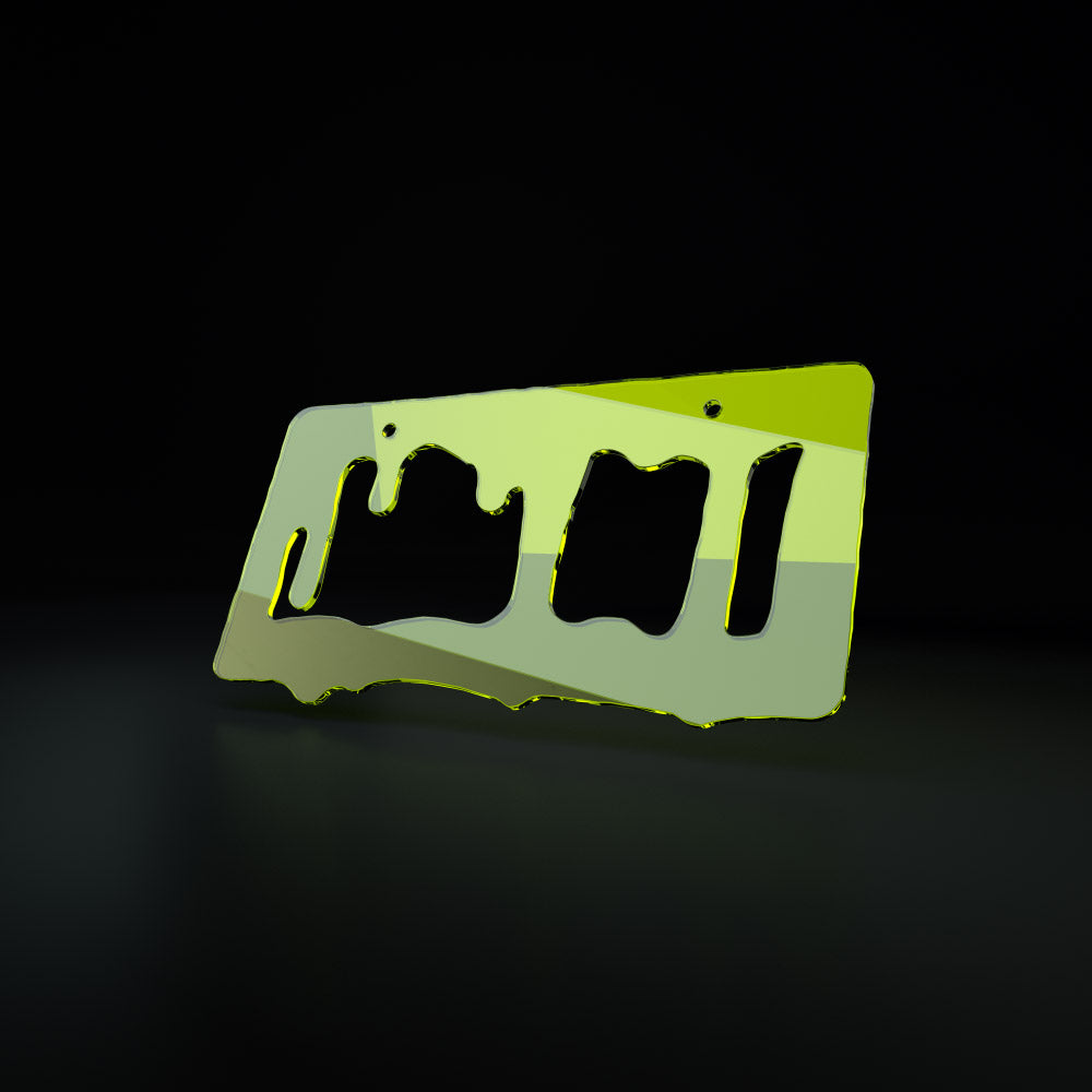 RADIOACTIVE DRIP 💧 ~ vanity license plate frame - triple cat deluxe