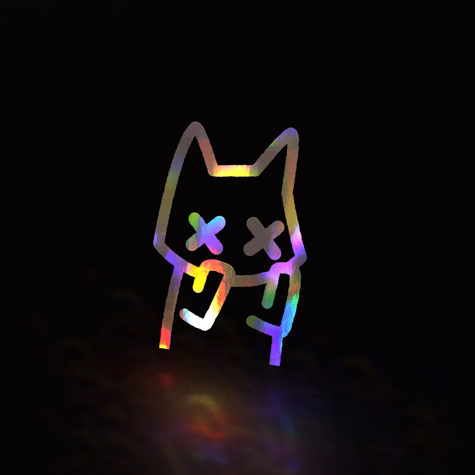 anxiety cat solo (decal) - triple cat deluxe