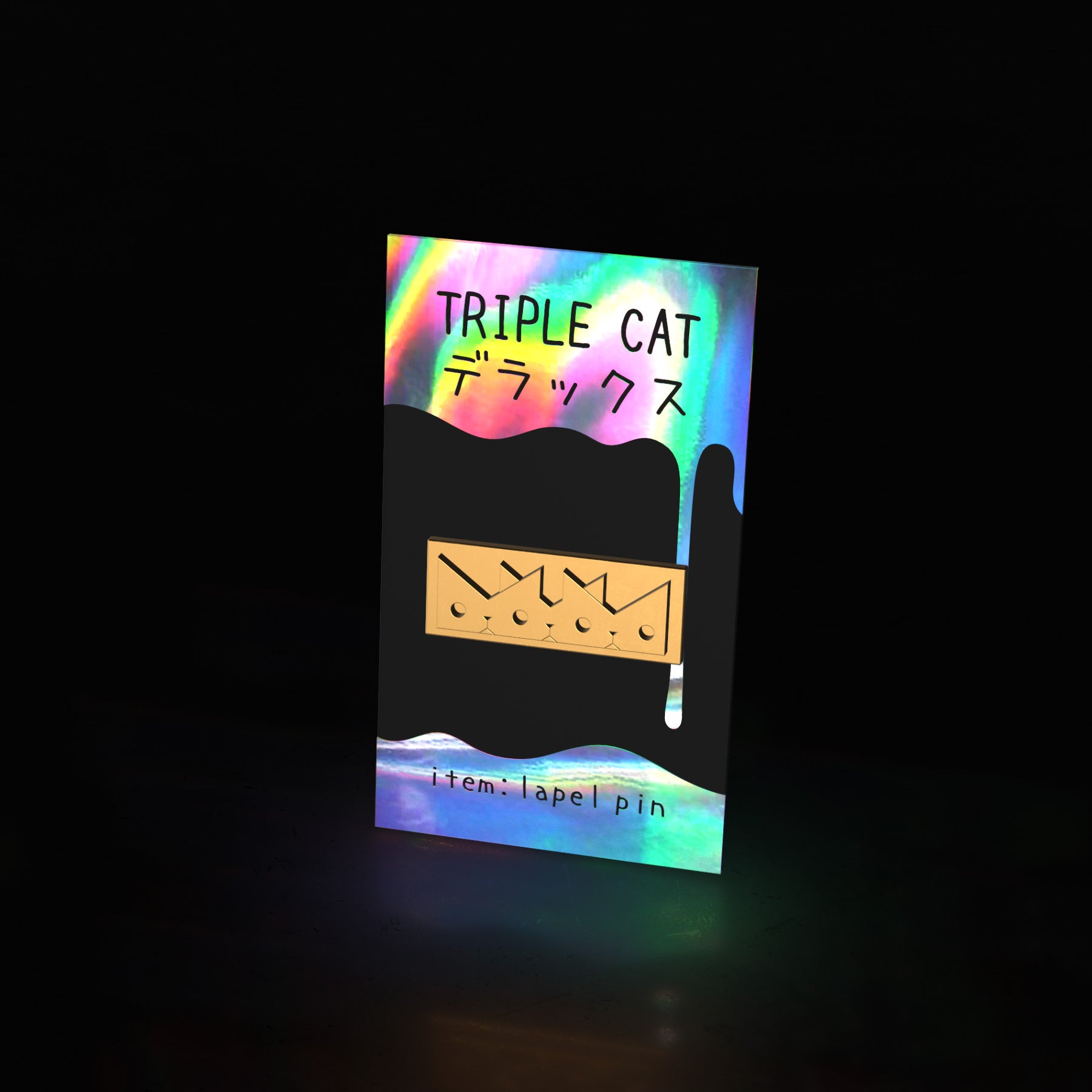 triple cat crown logo (pin) - triple cat deluxe