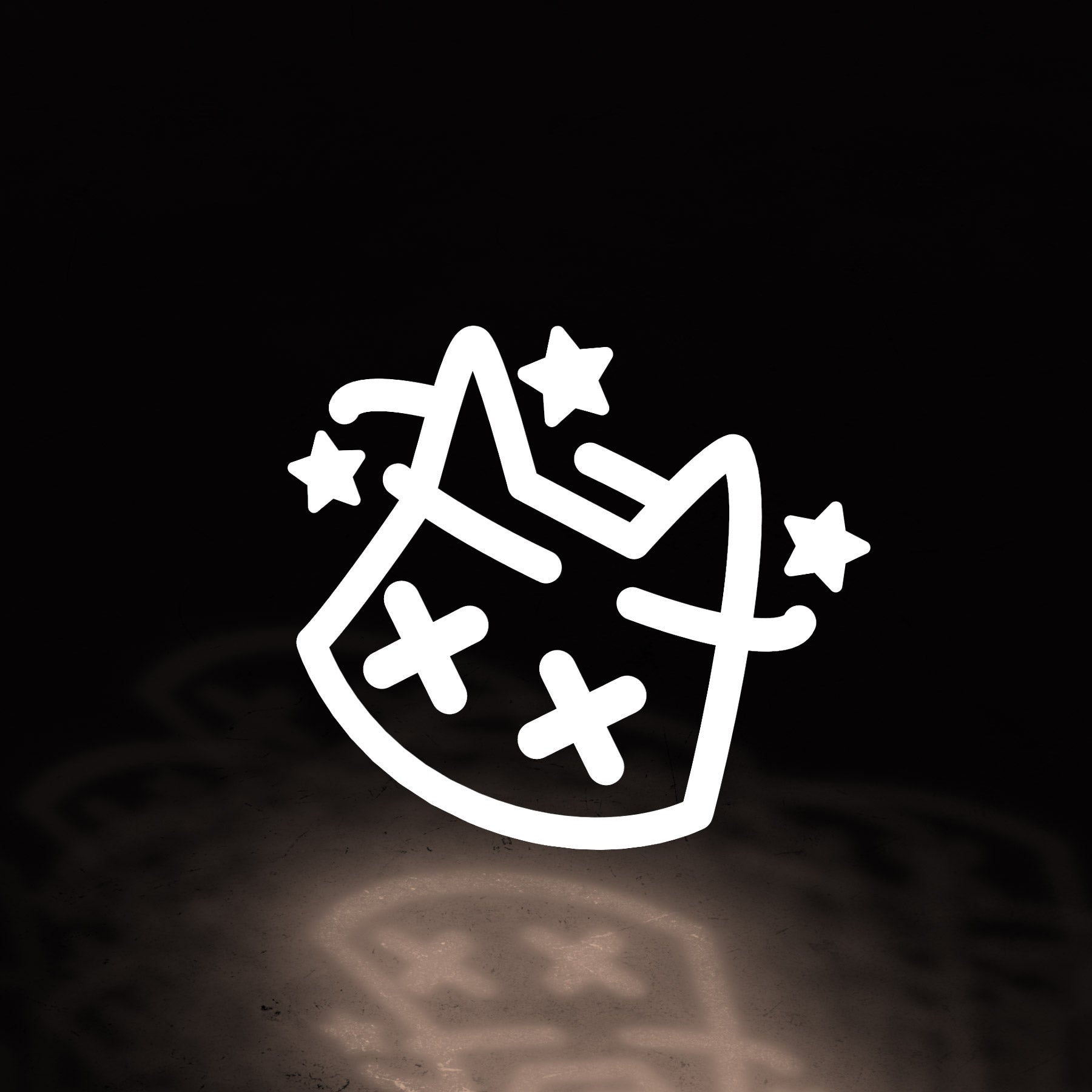 dizzy kitty (decal) ~ white - triple cat deluxe