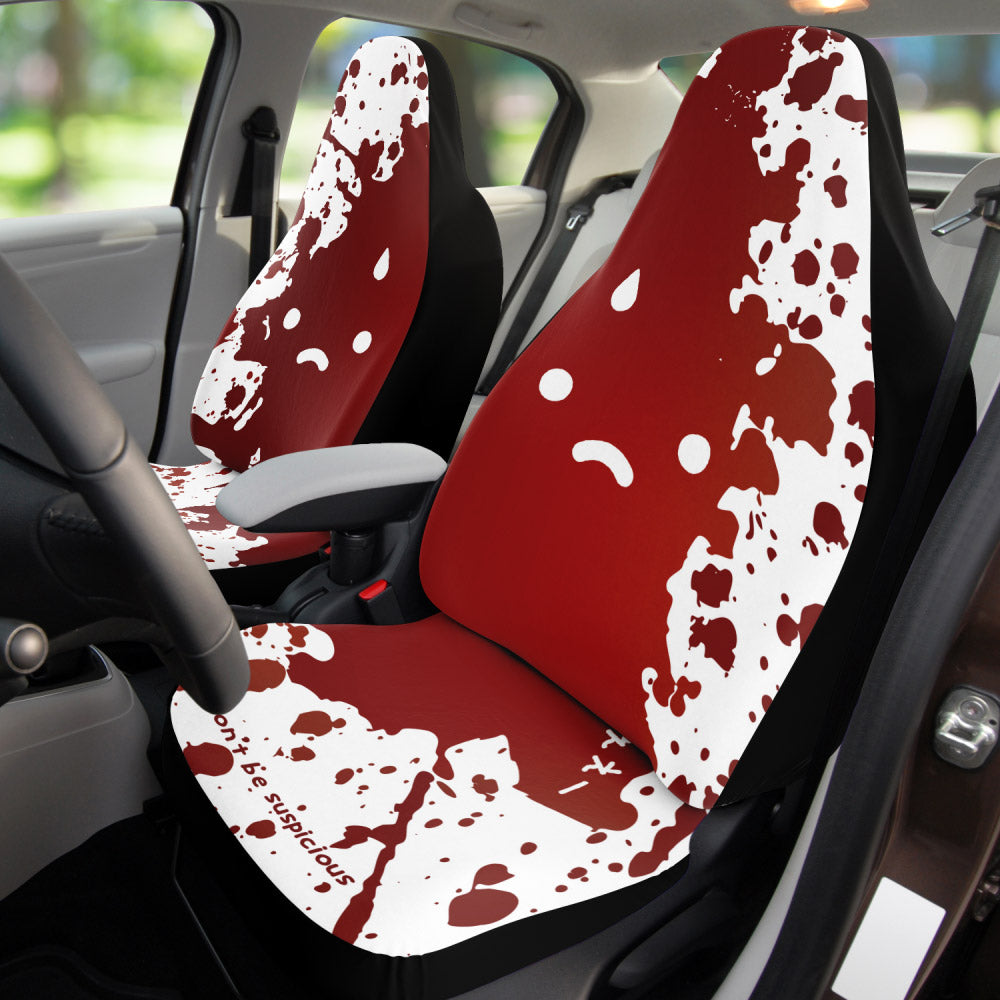 don't be suspicious ~ car seat cover (pair) ~ WHITE ~ made to order - triple cat deluxe