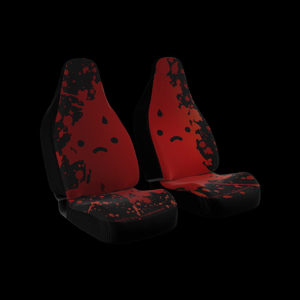 don't be suspicious ~ car seat cover (pair) ~ BLACK ~ made to order - triple cat deluxe