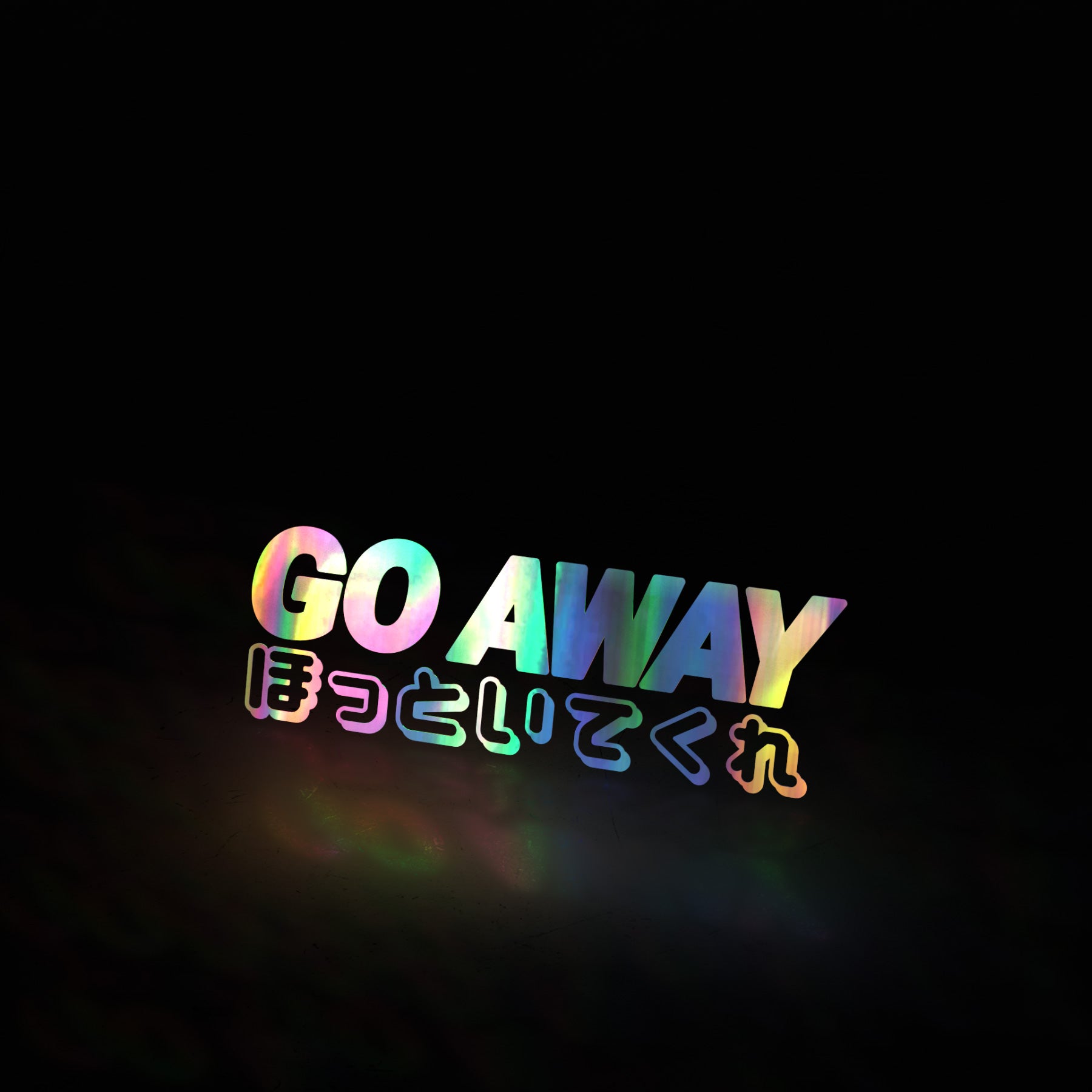 GO AWAY (decal) - triple cat deluxe