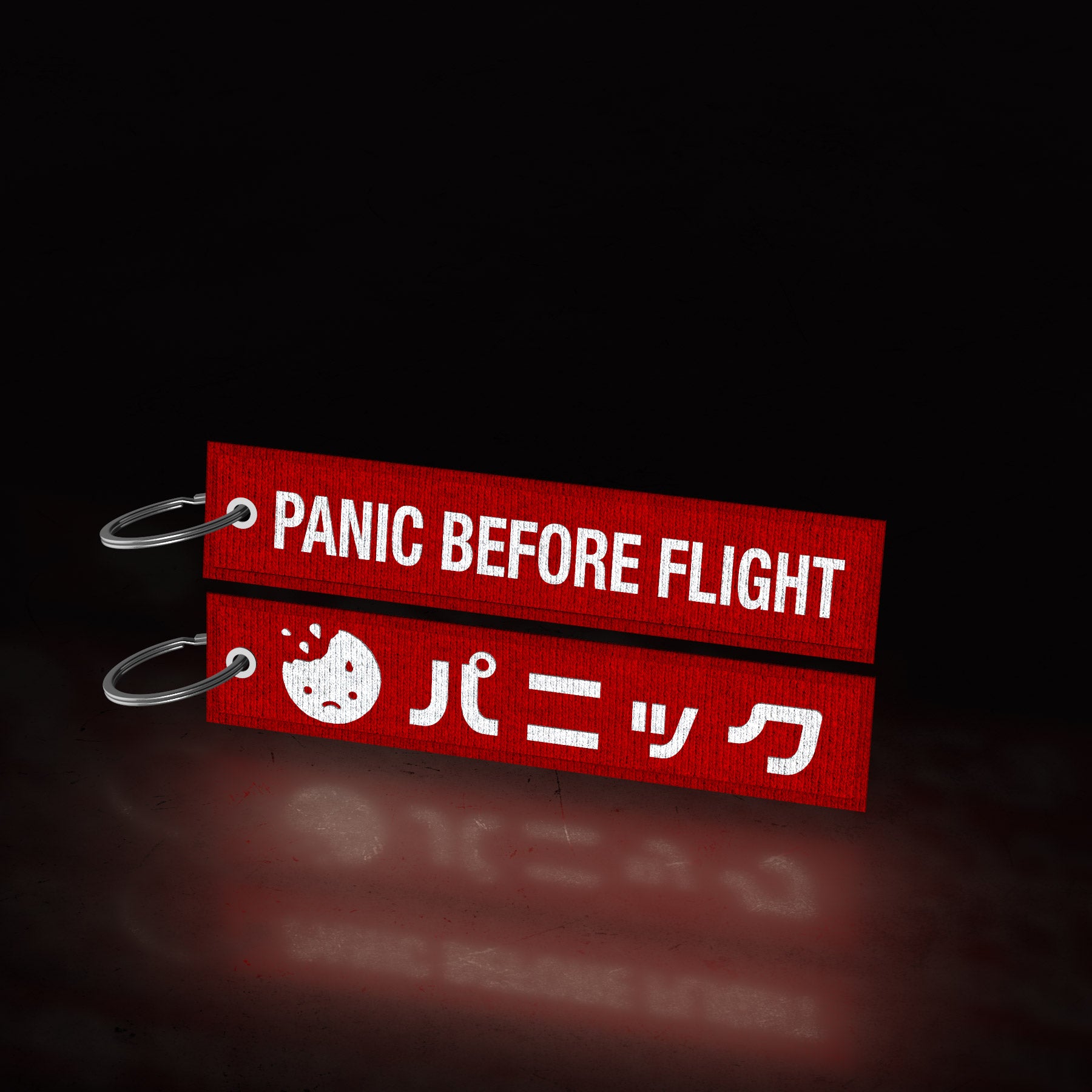 panic before flight 😰 (flight tag) ~ red - triple cat deluxe