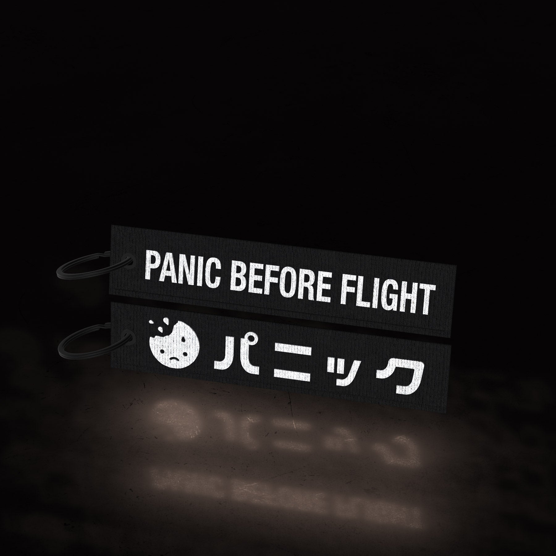 panic before flight 😰 (flight tag) ~ black - triple cat deluxe