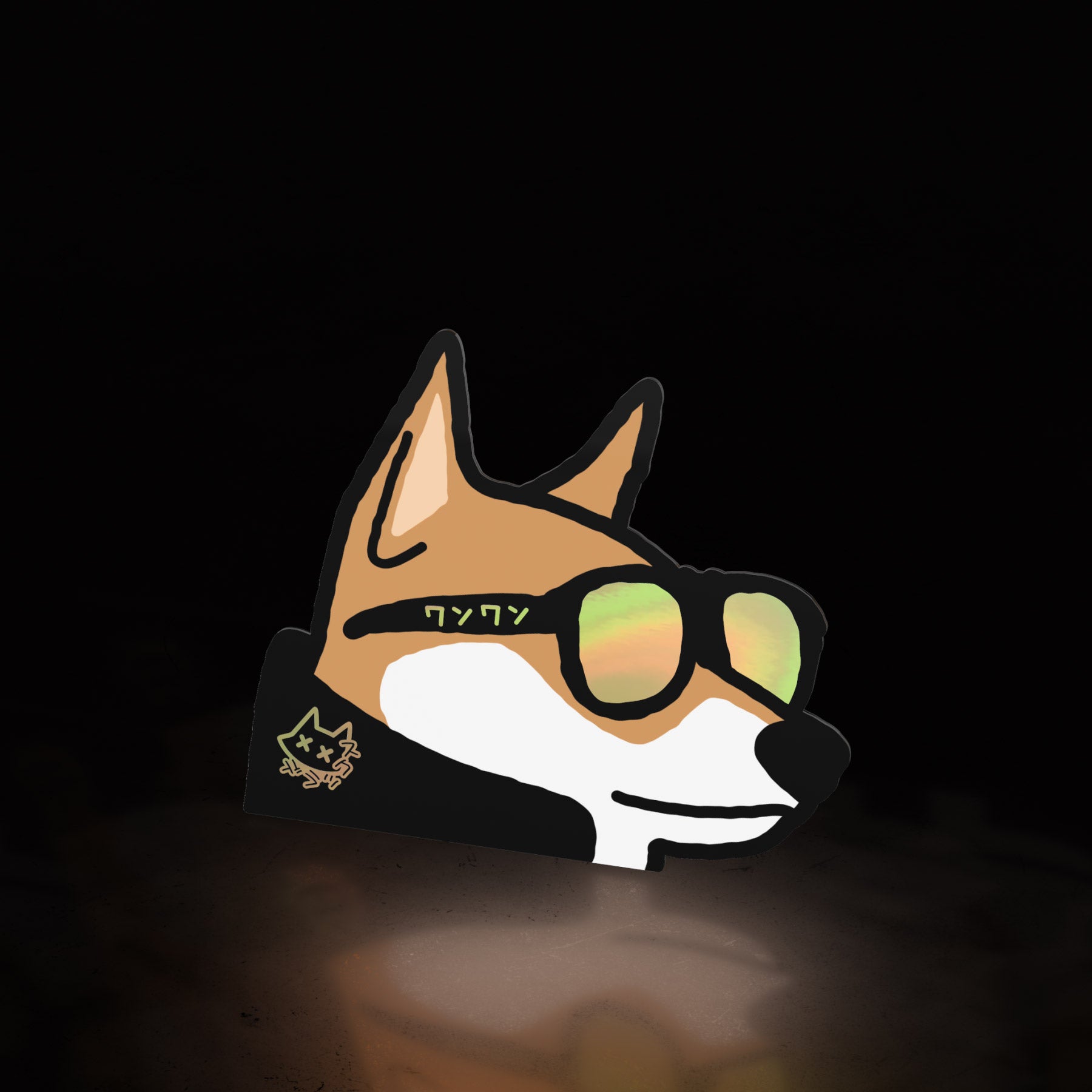 shady boy shiba (sticker) - triple cat deluxe