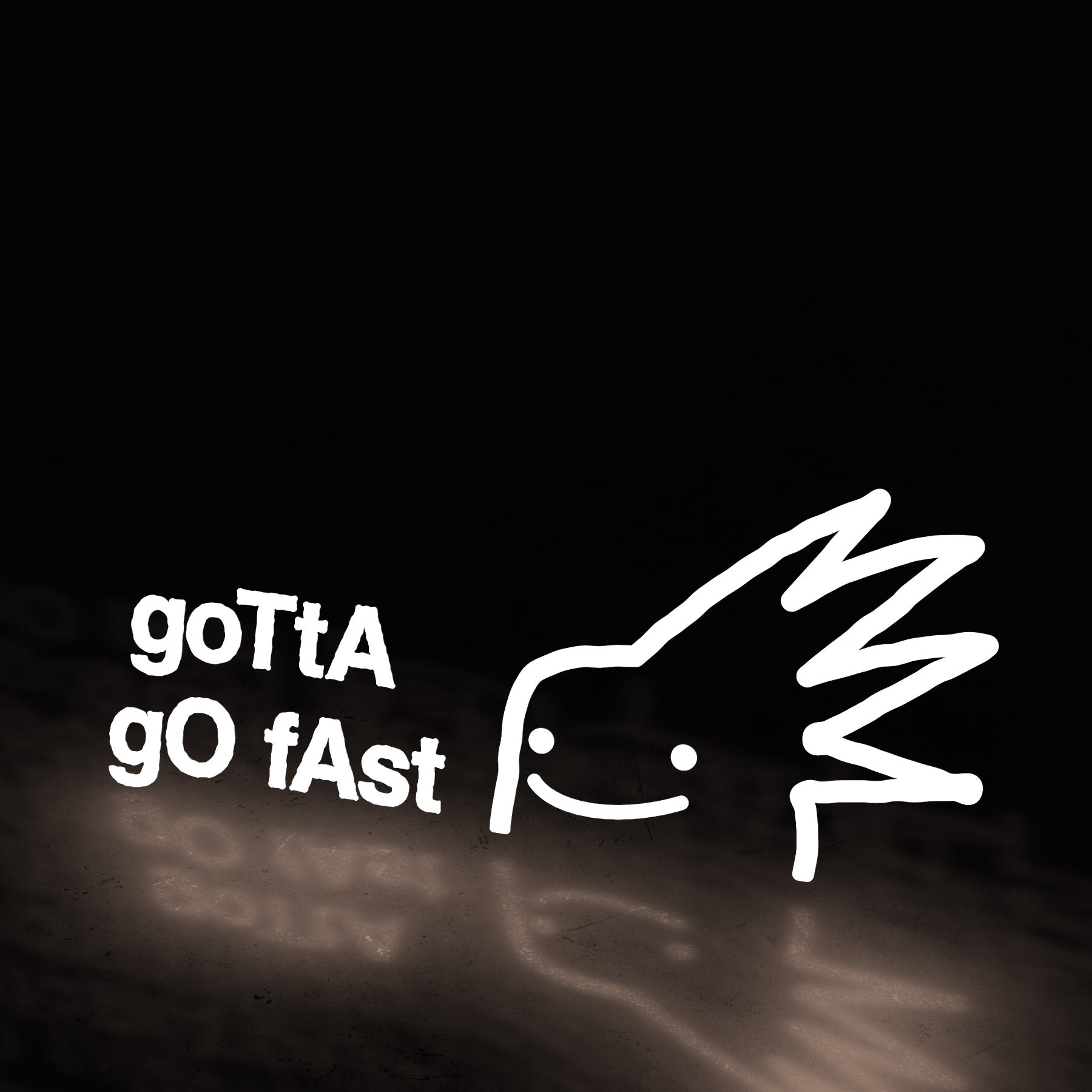 mr sanic - goTtA gO fAst (decal) ~ white - triple cat deluxe