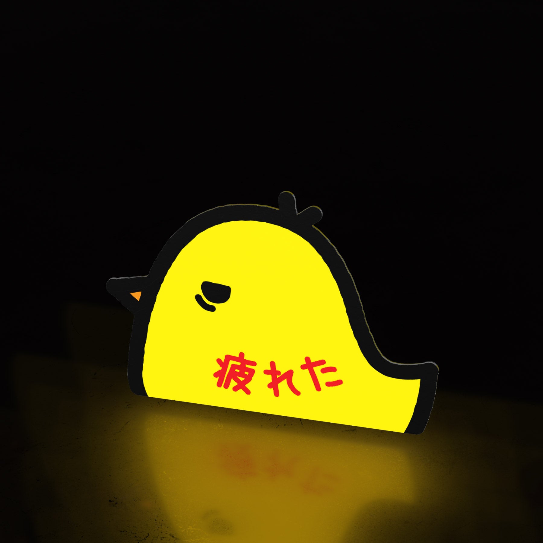 tired birdie (sticker) - triple cat deluxe