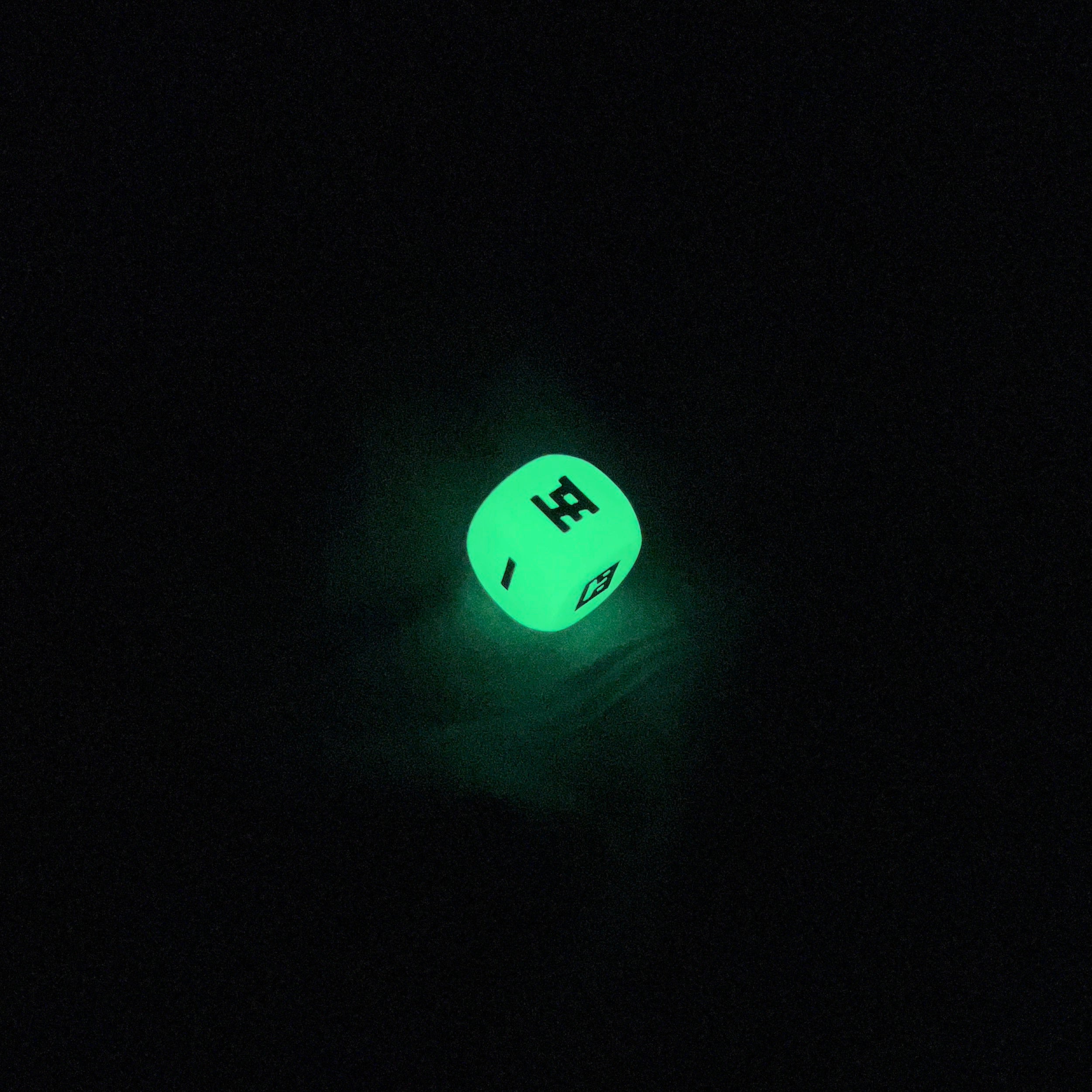 kanji dice 2pk ~ glow in the dark - triple cat deluxe