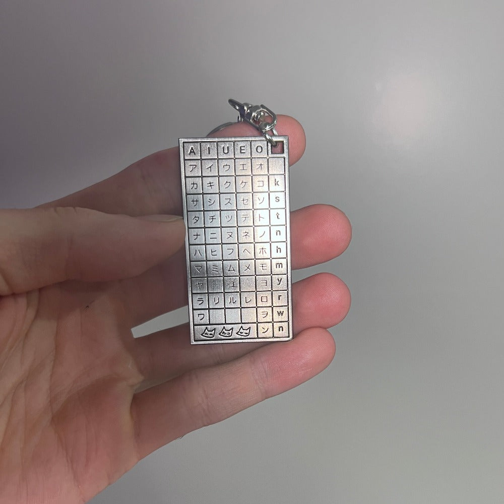 hiragana / katakana / japanese learning tool (keychain) - triple cat deluxe
