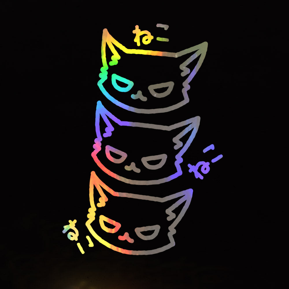 3 cat stack (decal) – triple cat deluxe