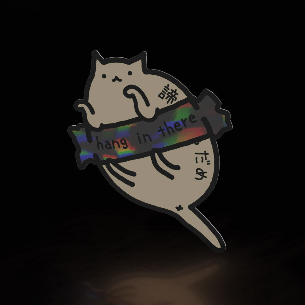 hang in there kitty (diecut) - triple cat deluxe