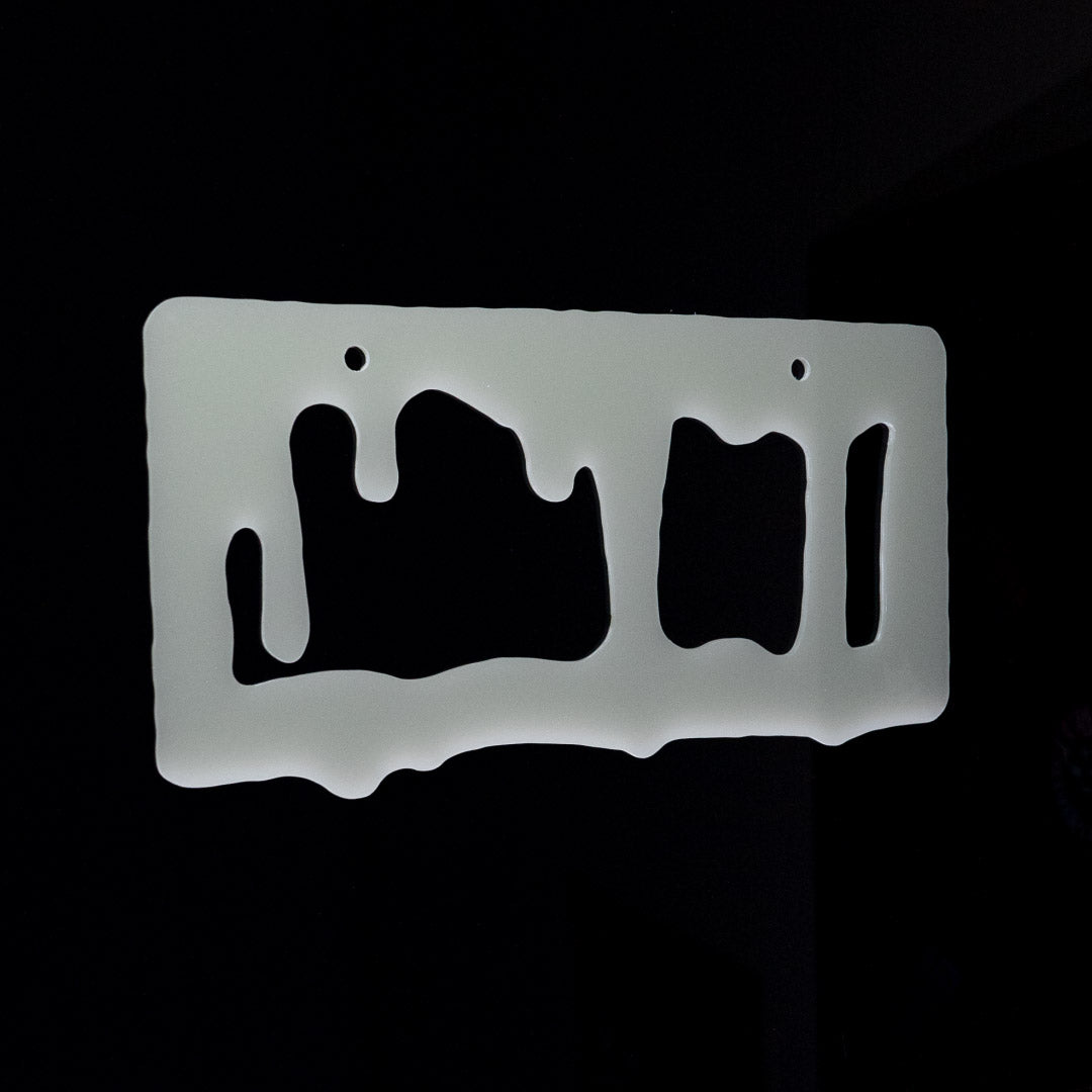 GLOW DRIP 💧 ~ vanity license plate frame - triple cat deluxe