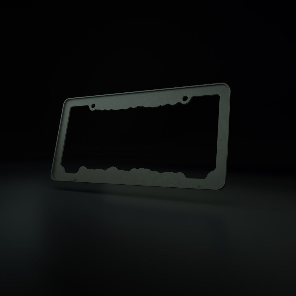 my dog said i can't speed v2.0- license plate frame (black/oil