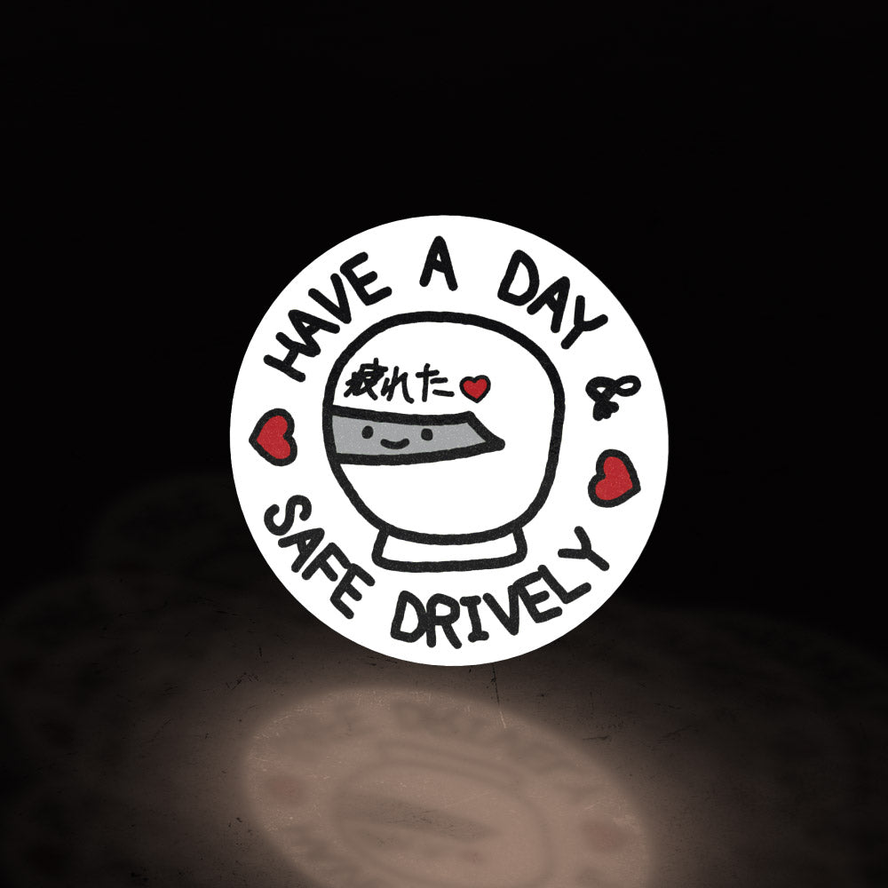 safe drively ~ circle (sticker) - triple cat deluxe