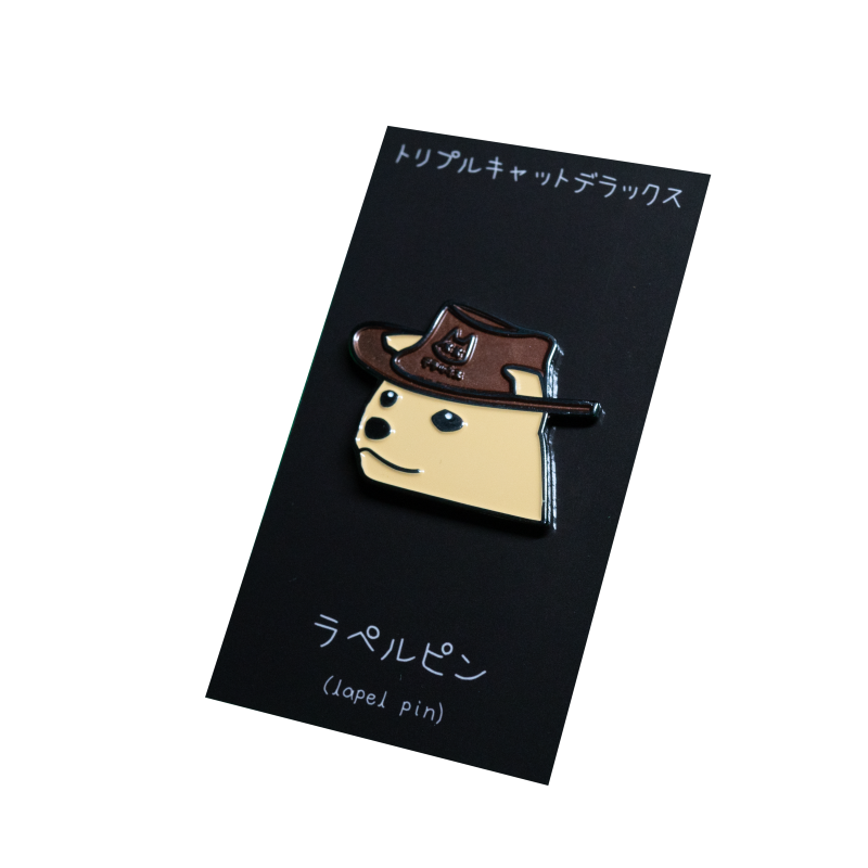 cowboy shiba (pin) - triple cat deluxe
