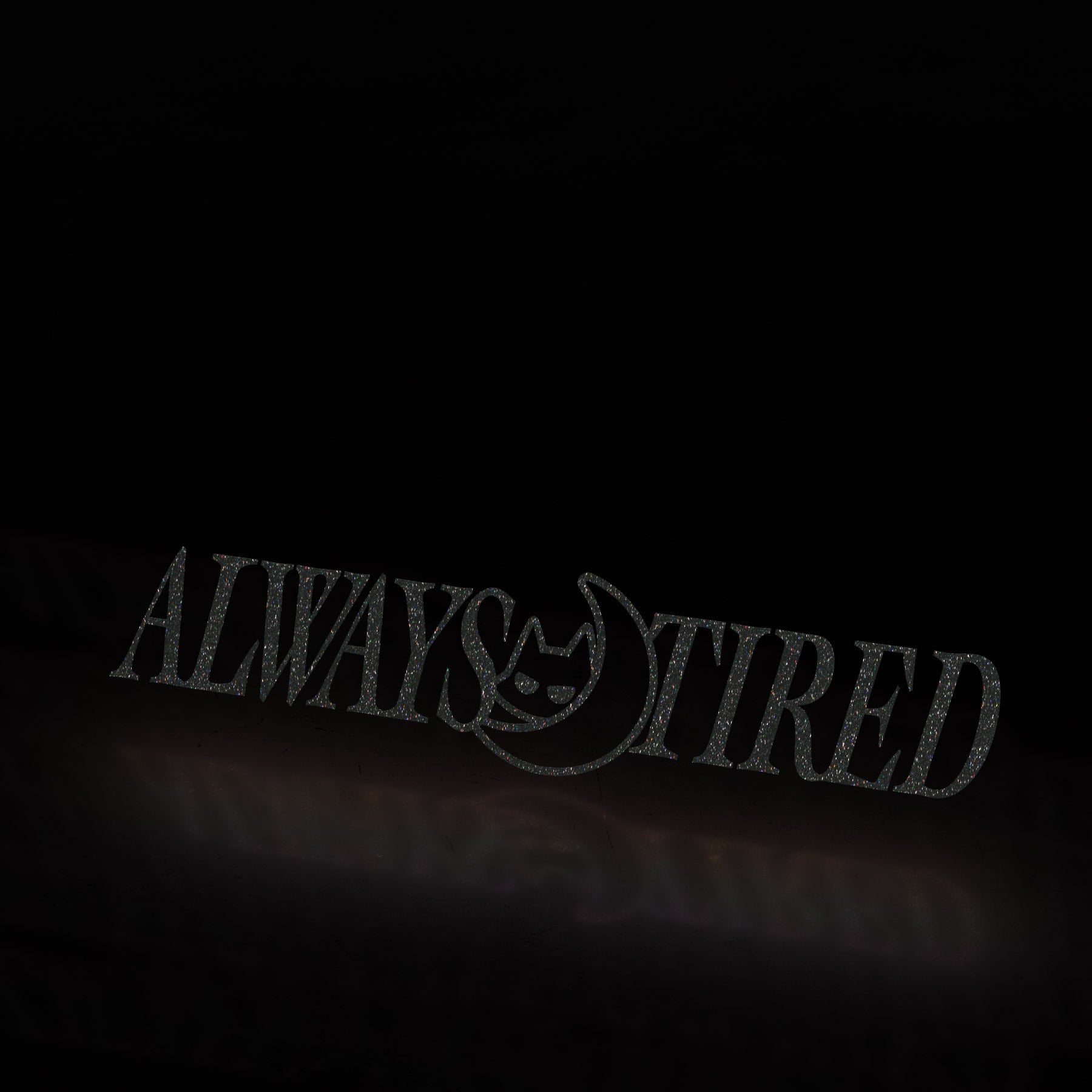(invisible) always tired moon cat classic (decal) - triple cat deluxe