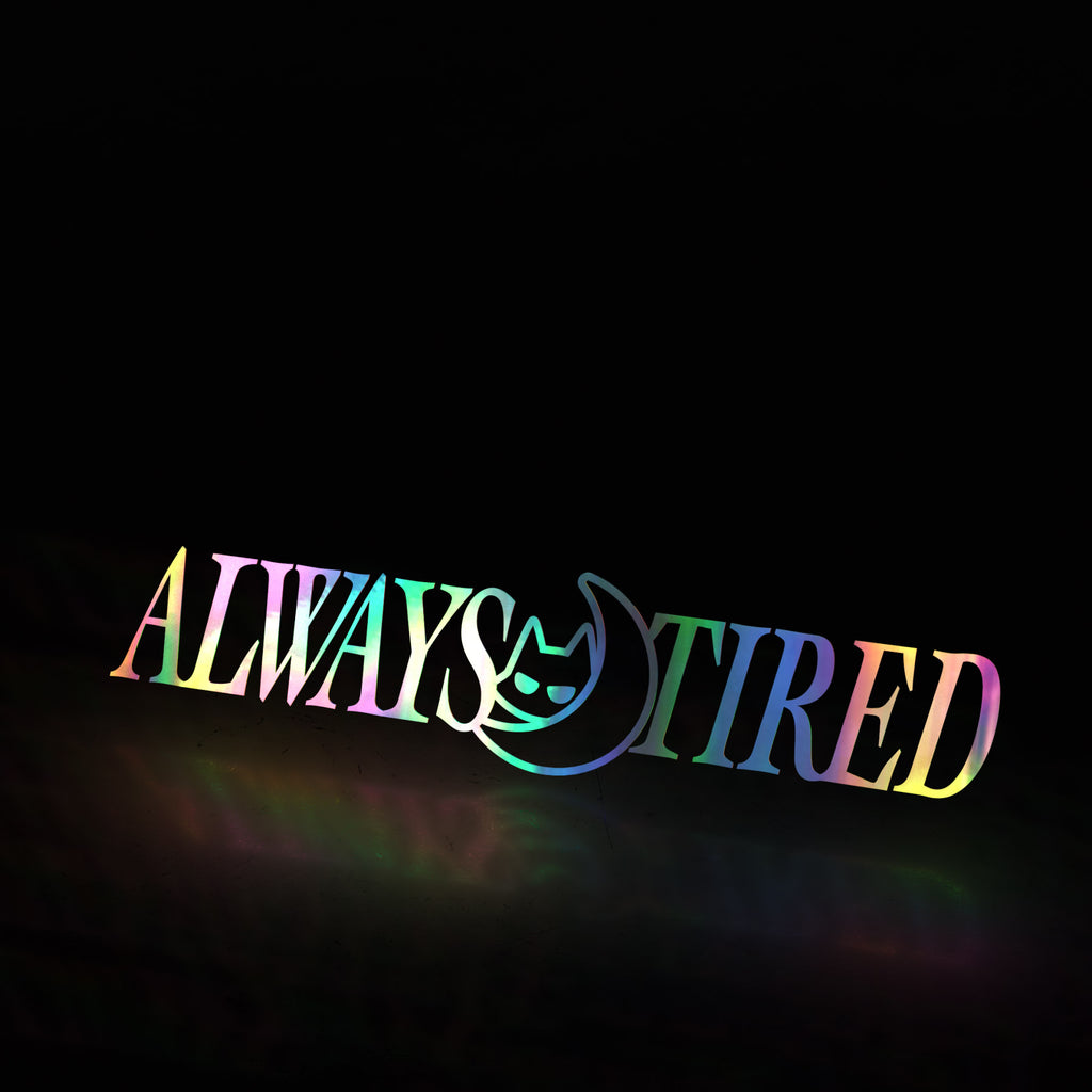 always tired moon cat classic (decal) - triple cat deluxe
