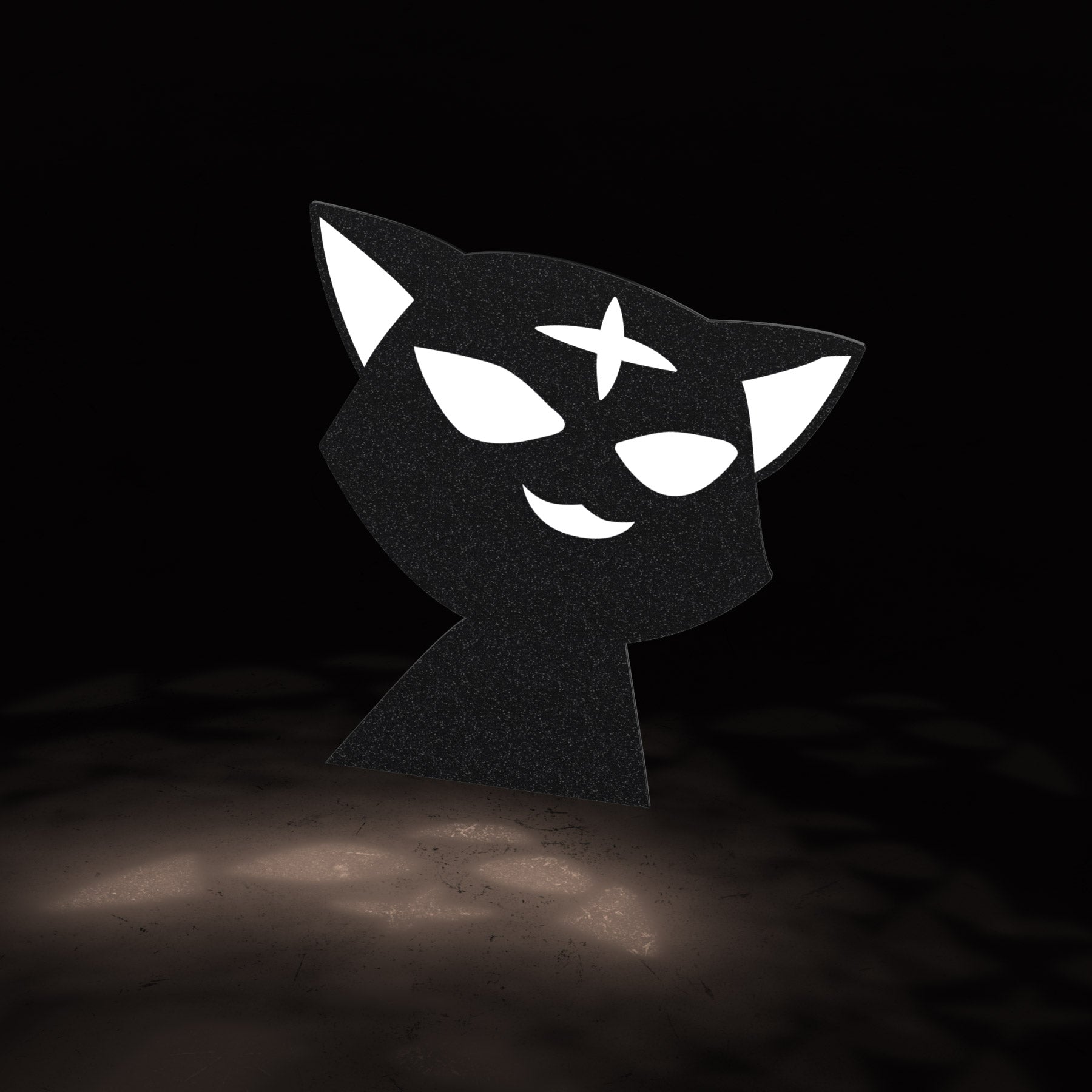 crazy kitty peek (sticker) - triple cat deluxe