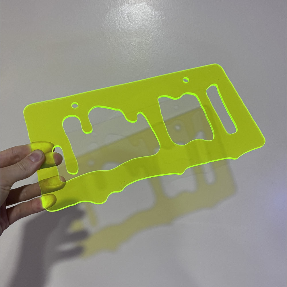 RADIOACTIVE DRIP 💧 ~ vanity license plate frame - triple cat deluxe