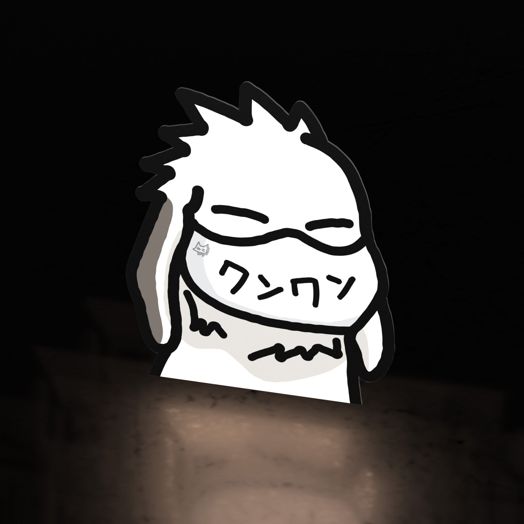 akamaru masked (sticker) - triple cat deluxe