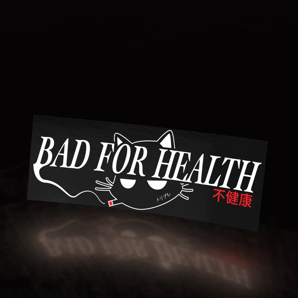 bad for health classic (sticker) - triple cat deluxe