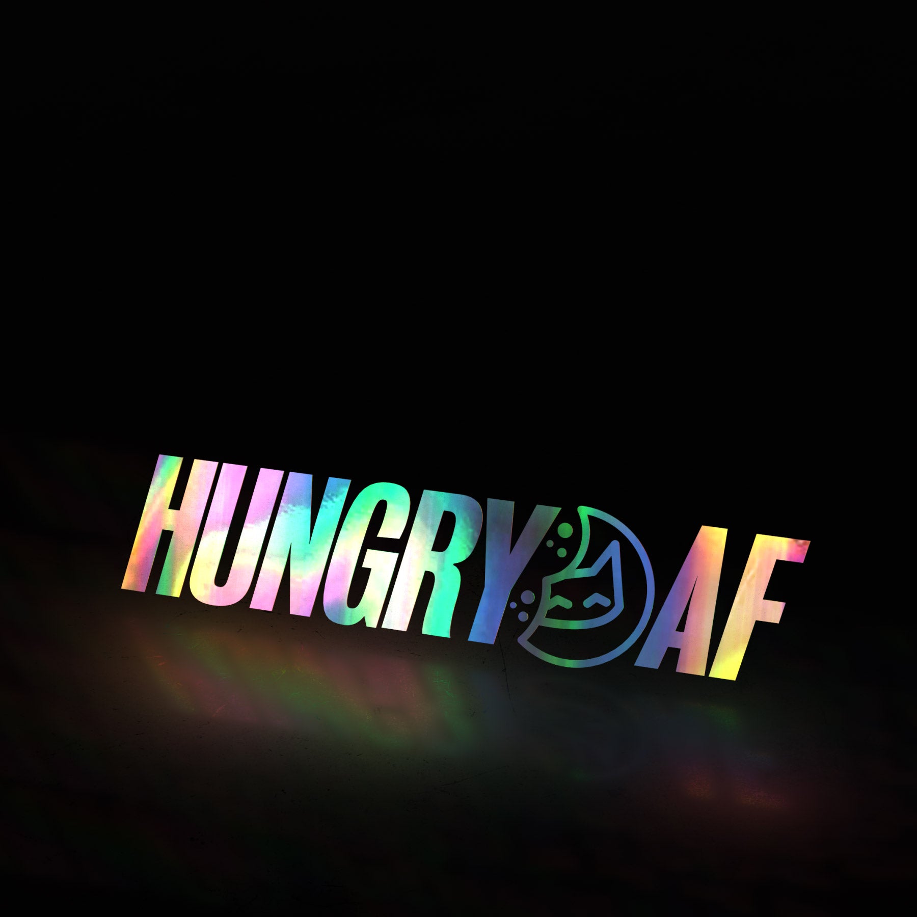 (invisible) hungry af (decal) - triple cat deluxe