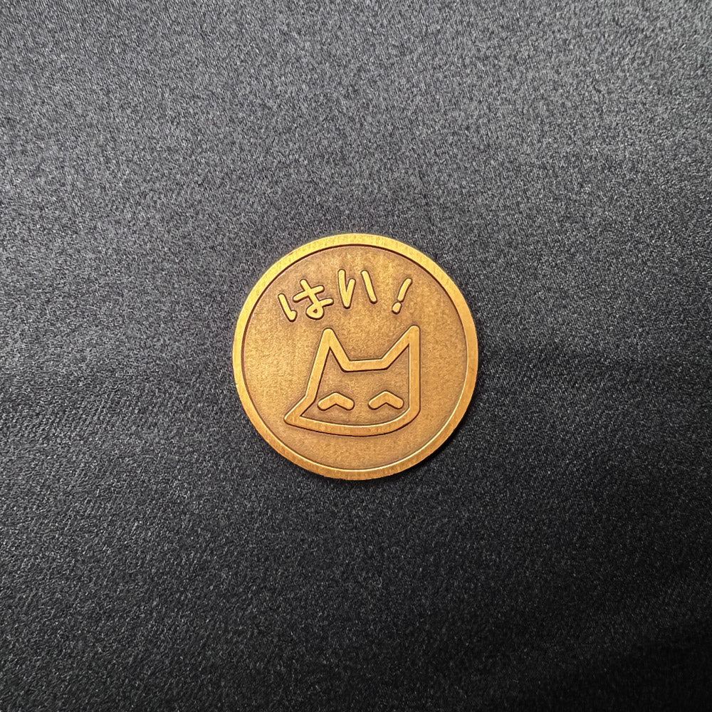cat coin - antique gold - triple cat deluxe