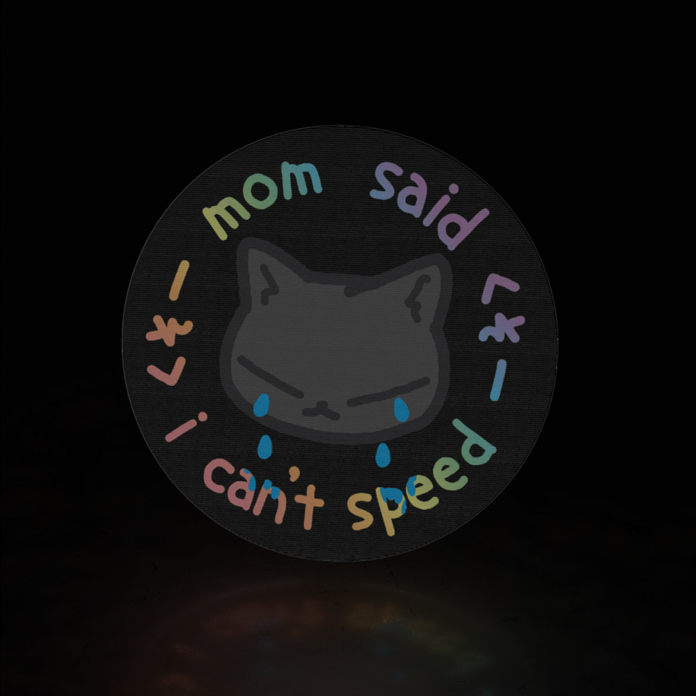 mom said i cant speed kitty ~ (GIF sticker) - triple cat deluxe