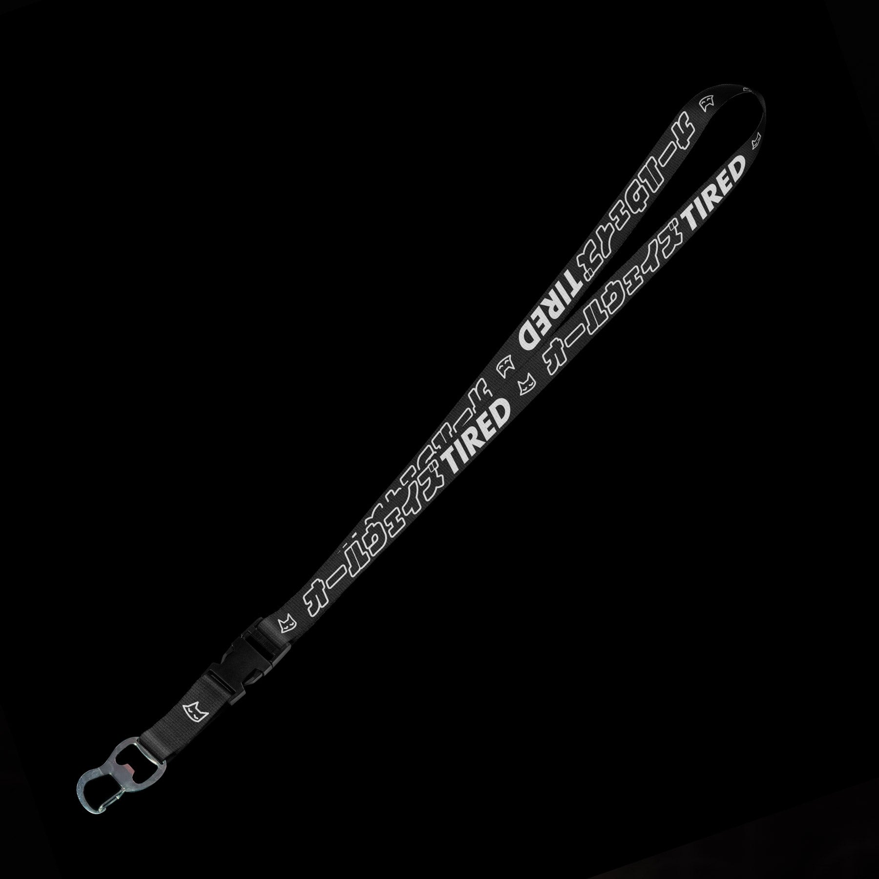 always tired (lanyard) ~ bottle opener clip - triple cat deluxe