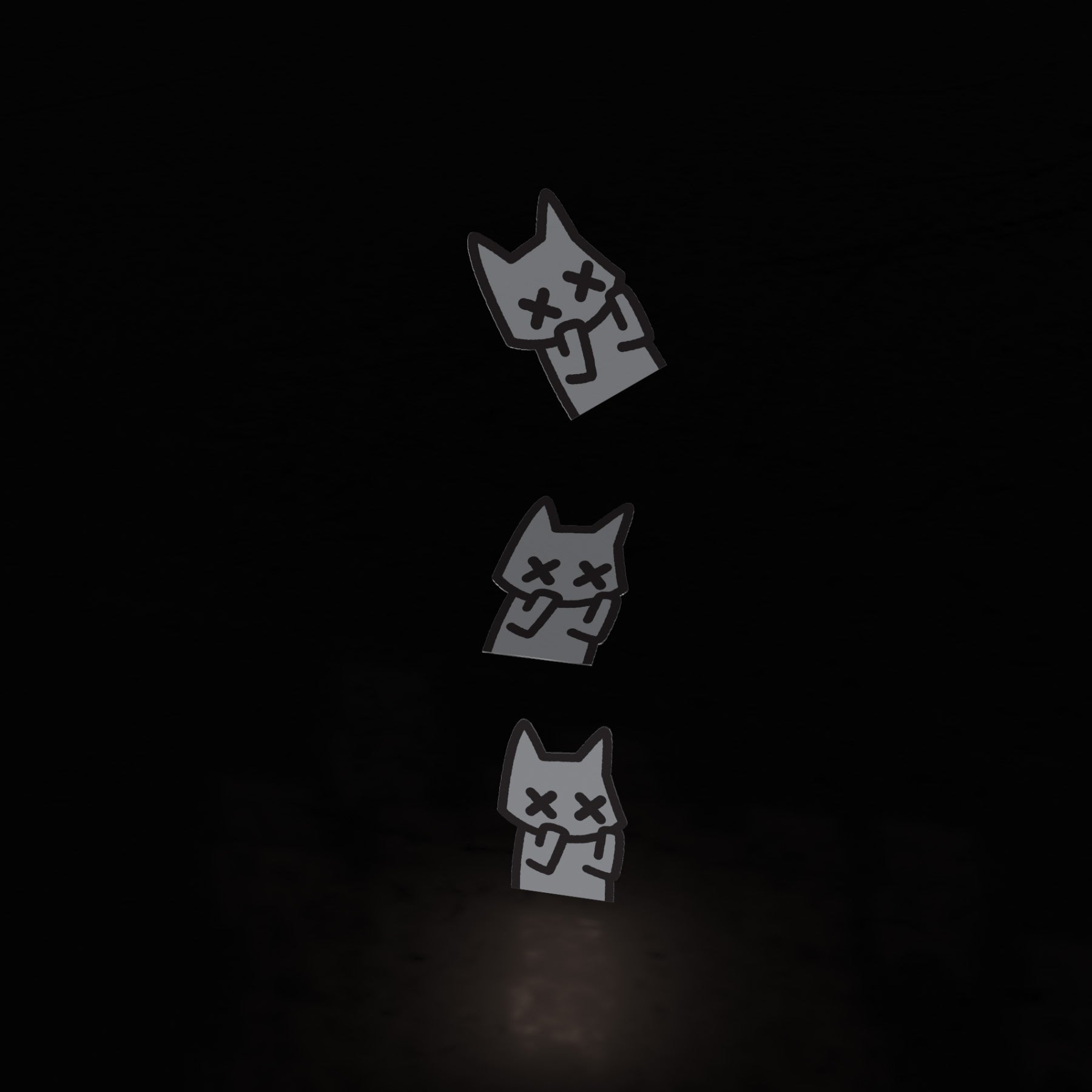 anxiety cat minis (3pk stickers) - triple cat deluxe