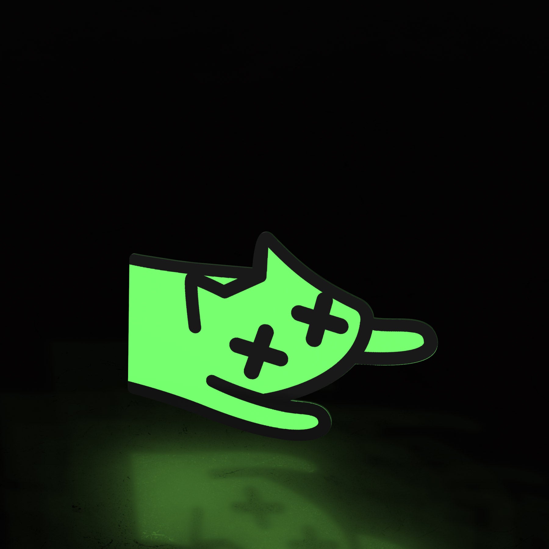 (invisible) dead tired ~ GLOW (sticker) - triple cat deluxe