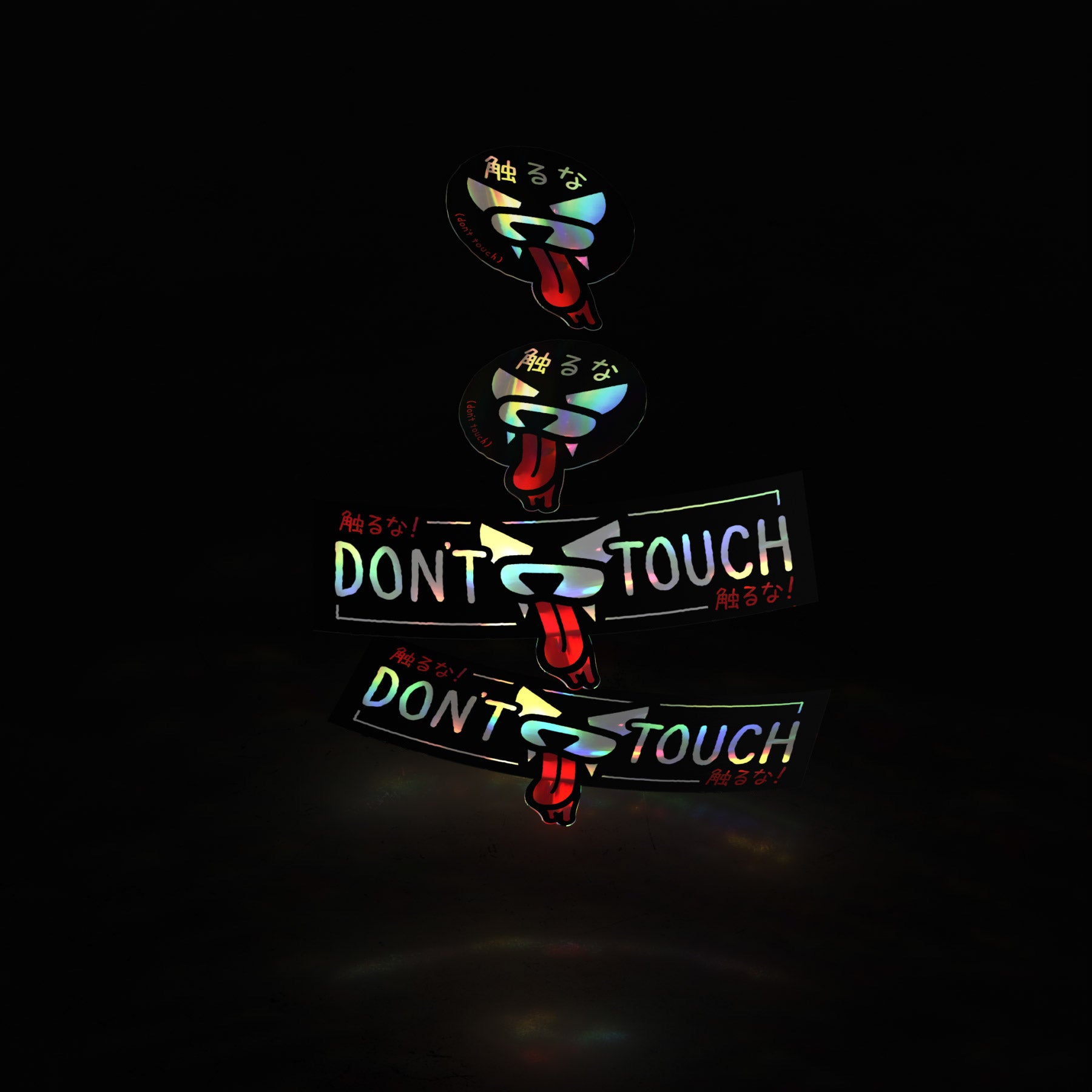 don't touch minis (4pk stickers) - triple cat deluxe