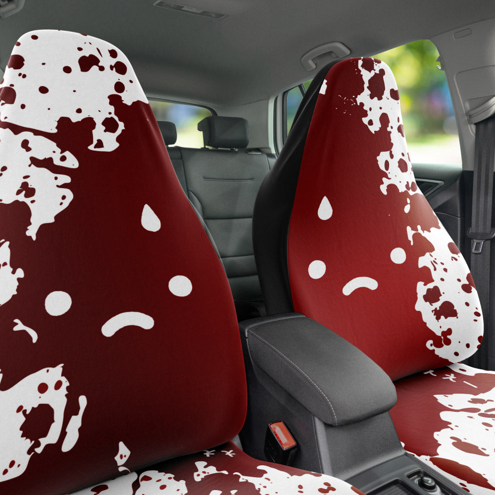 don't be suspicious ~ car seat cover (pair) ~ WHITE ~ made to order - triple cat deluxe