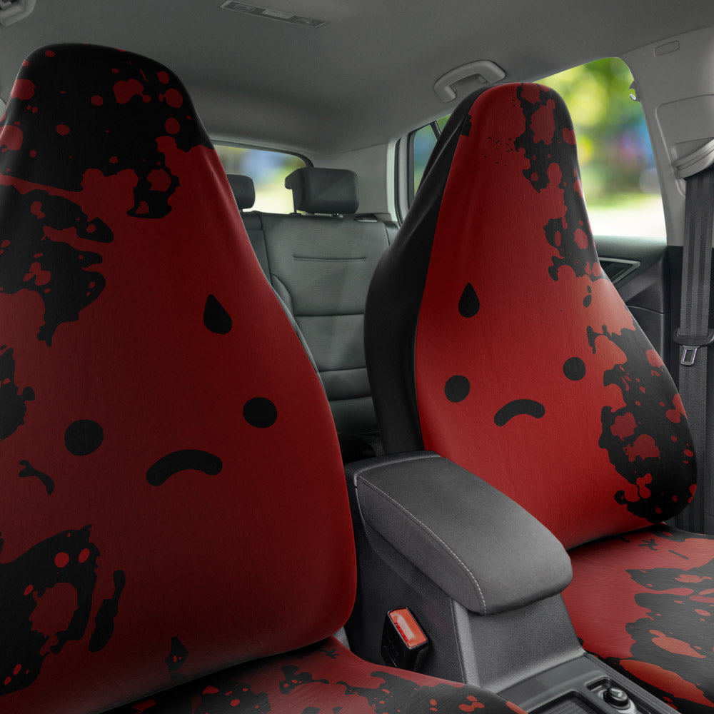 don't be suspicious ~ car seat cover (pair) ~ BLACK ~ made to order - triple cat deluxe