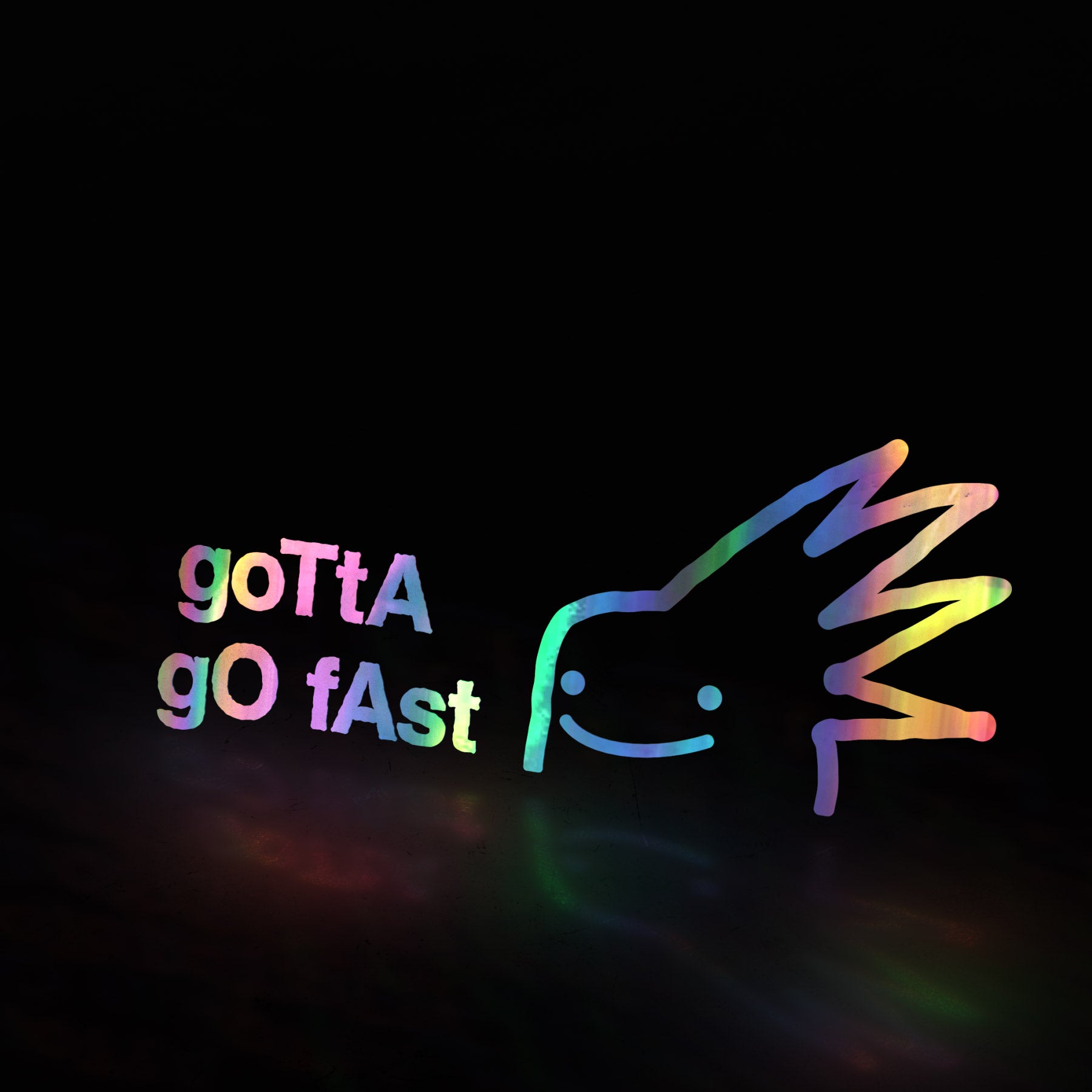 mr sanic - goTtA gO fAst (decal) - triple cat deluxe