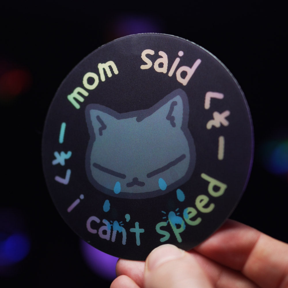 mom said i cant speed kitty ~ (GIF sticker) - triple cat deluxe