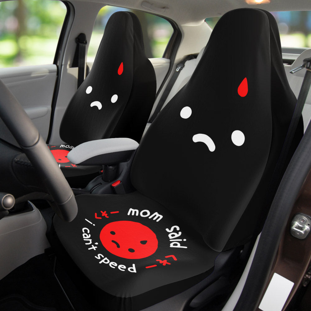 mom said i can't speed ~ seat cover (pair) ~ made to order - triple cat deluxe