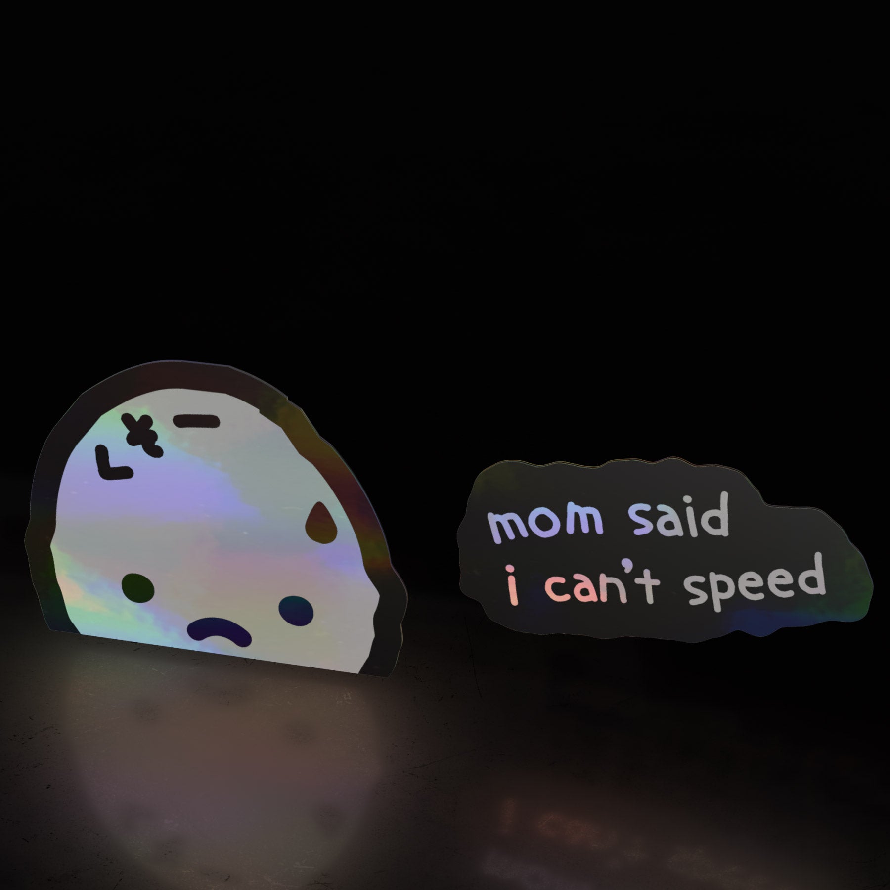 mom said i can't speed peeker (sticker) - triple cat deluxe