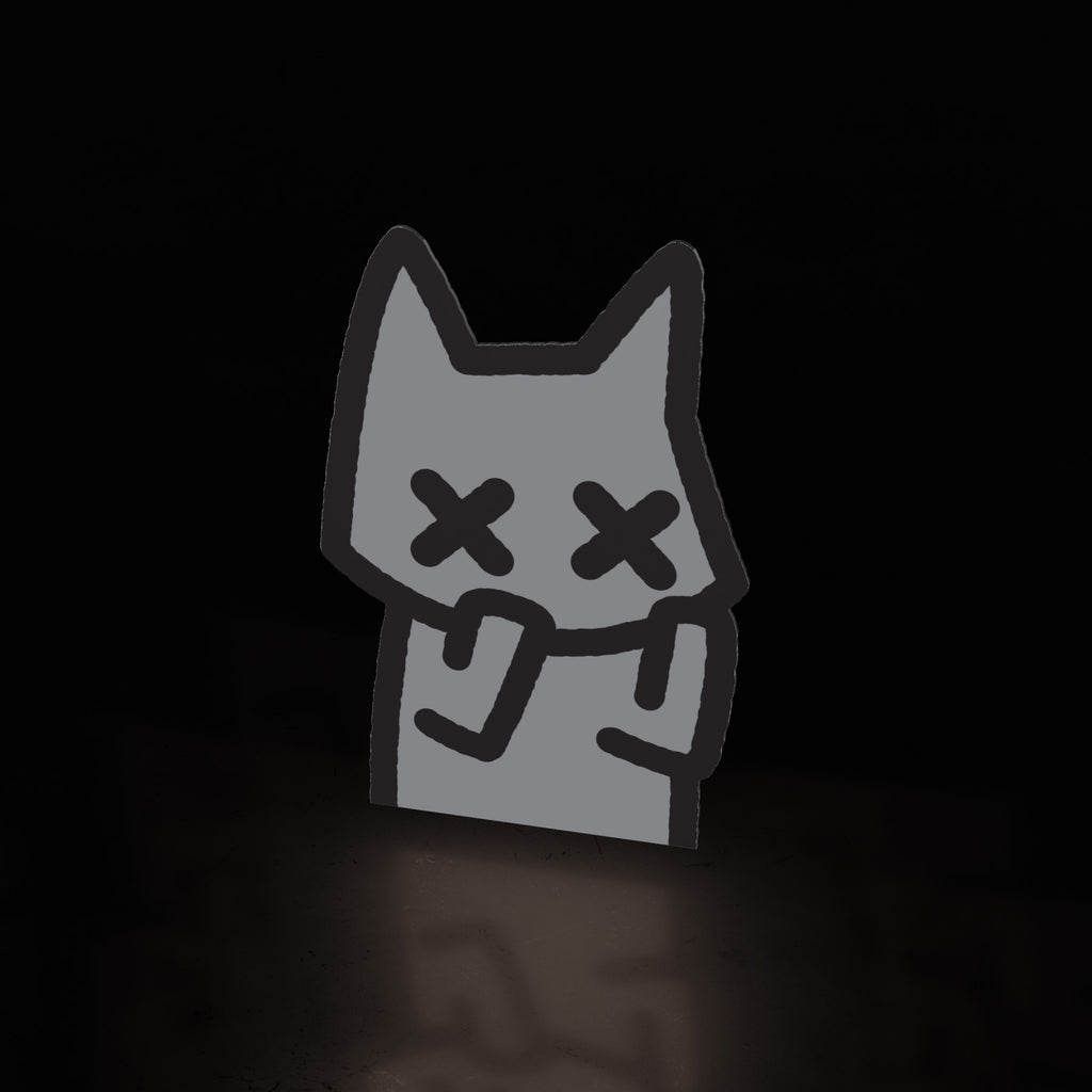 anxiety cat peek (sticker) - triple cat deluxe